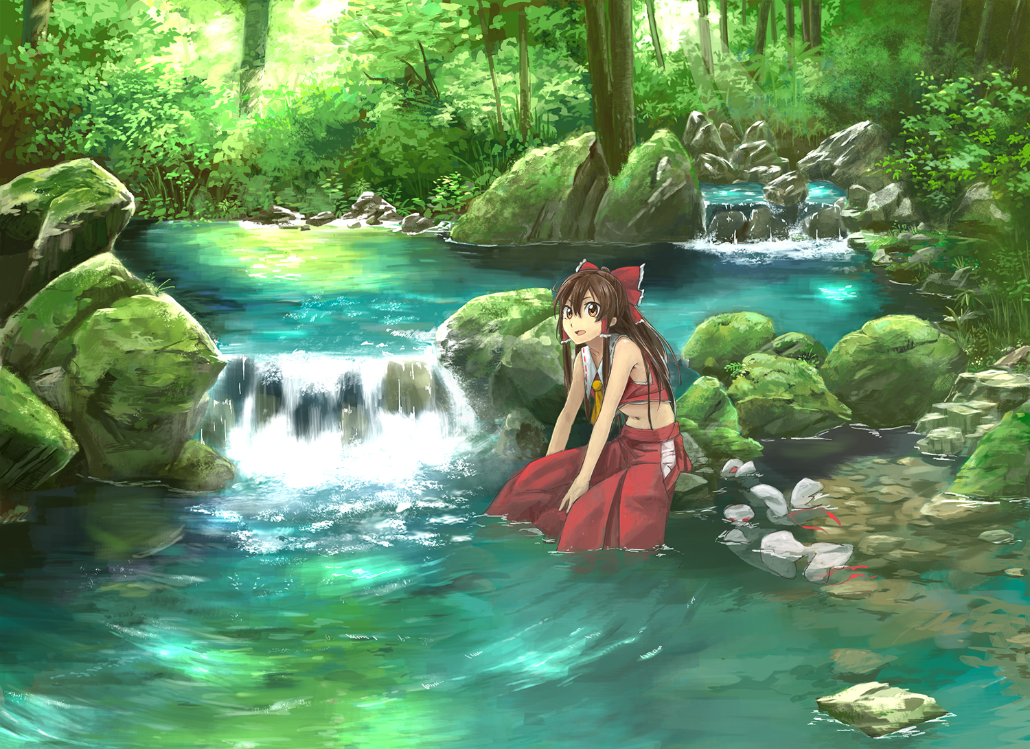 Anime Waterfall Wallpapers