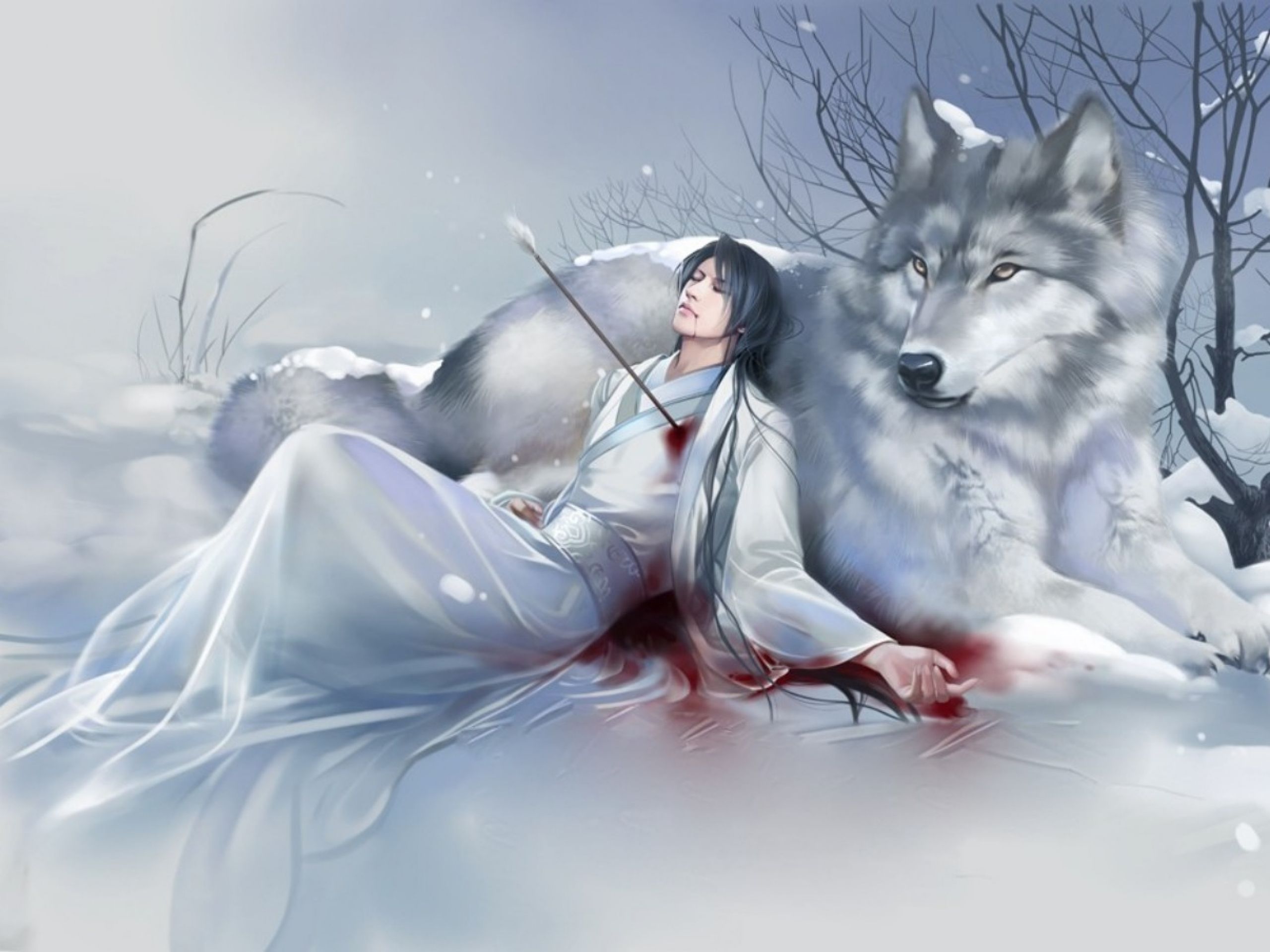 Anime White Wolf Wallpapers