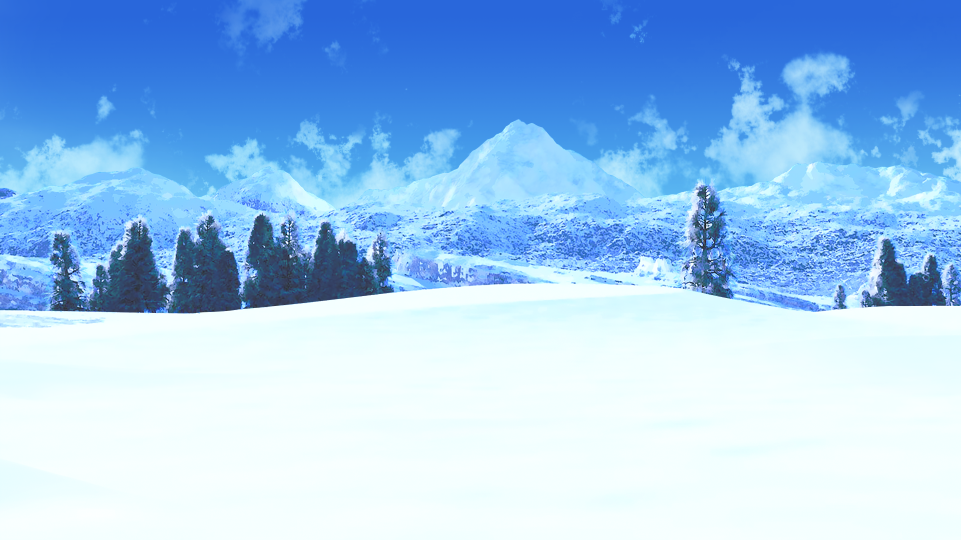 Anime Winter Mountain Wallpapers