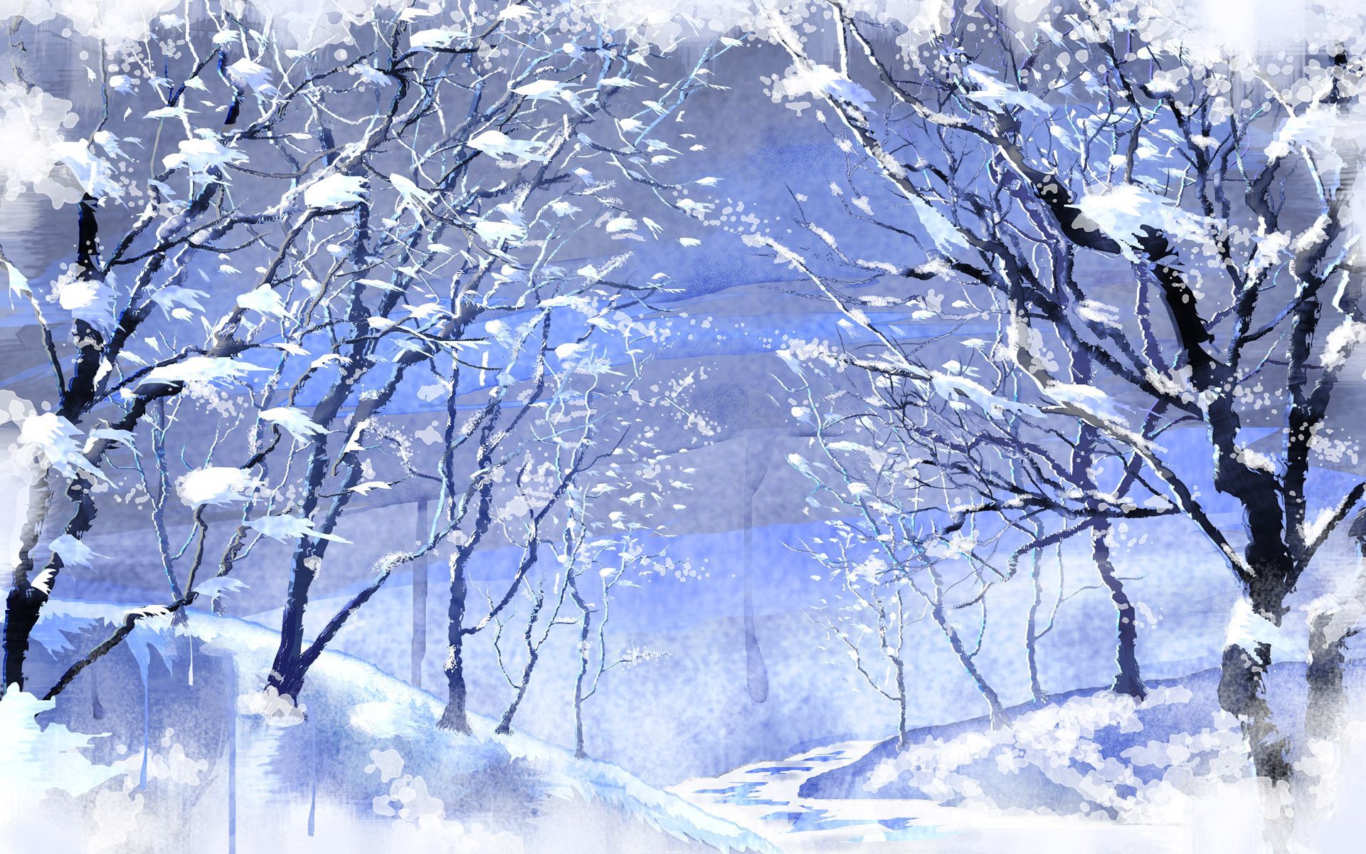 Anime Winter Scenery Wallpapers