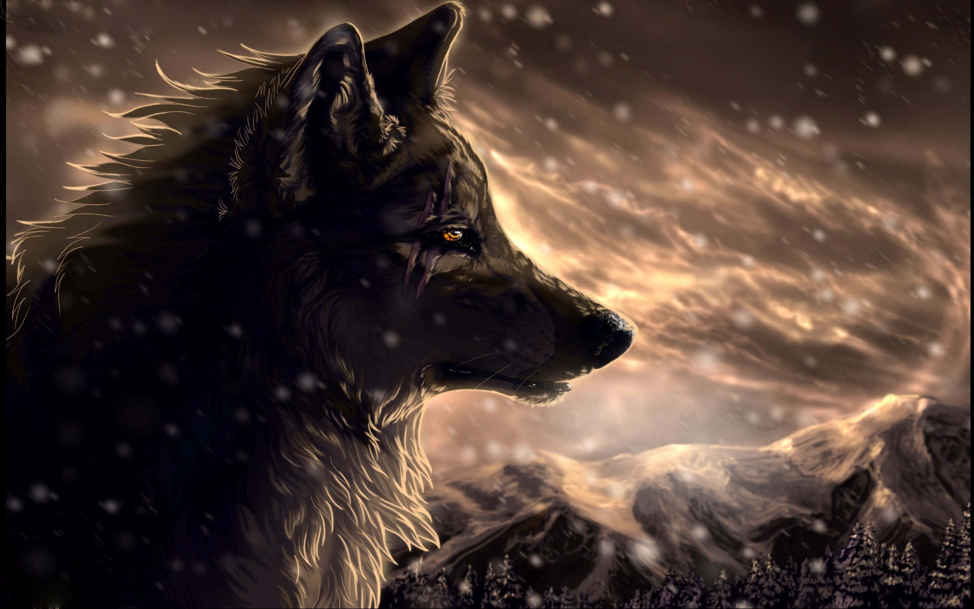 Anime Wolf Black Wallpapers