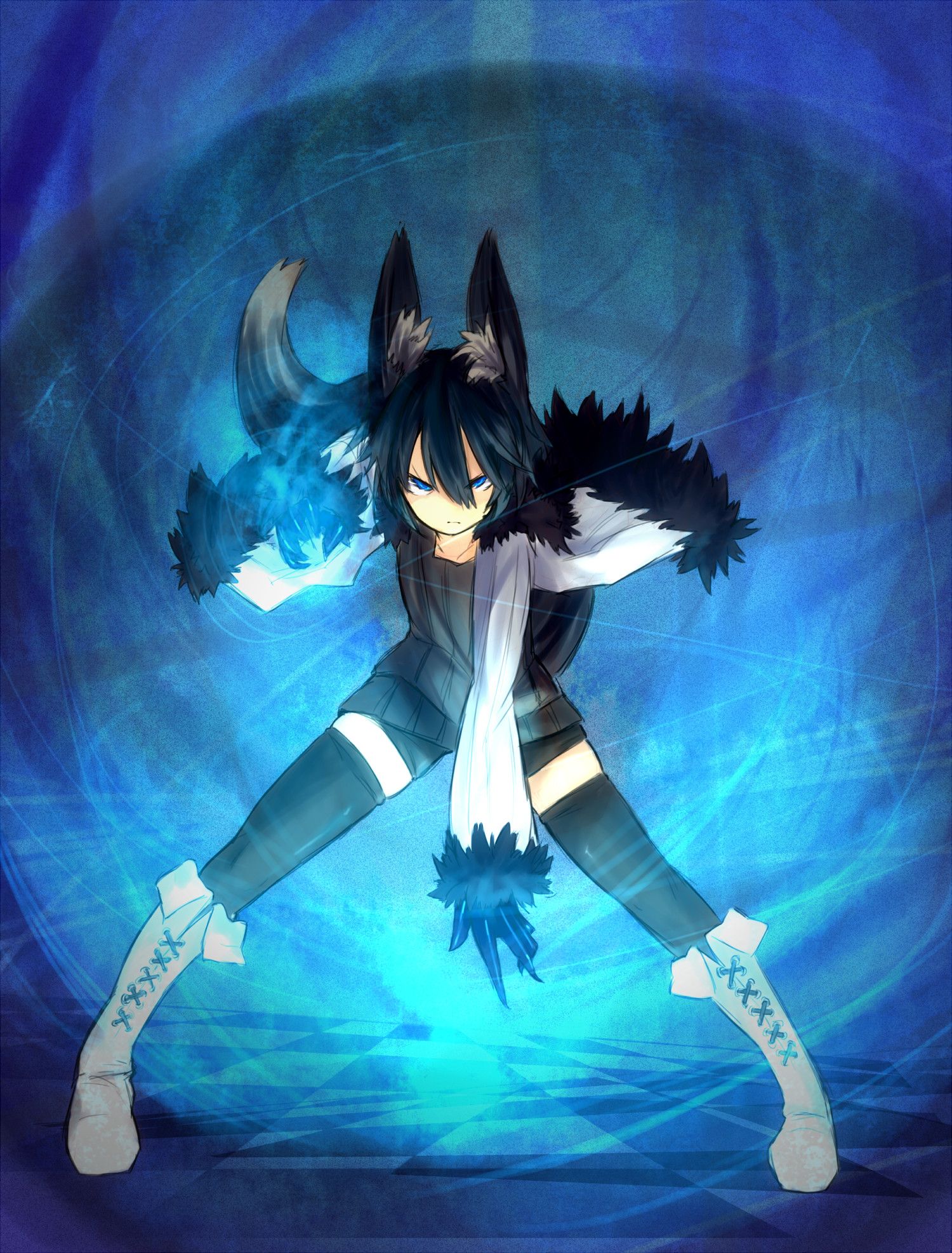 Anime Wolf Girl Galaxy Wallpapers