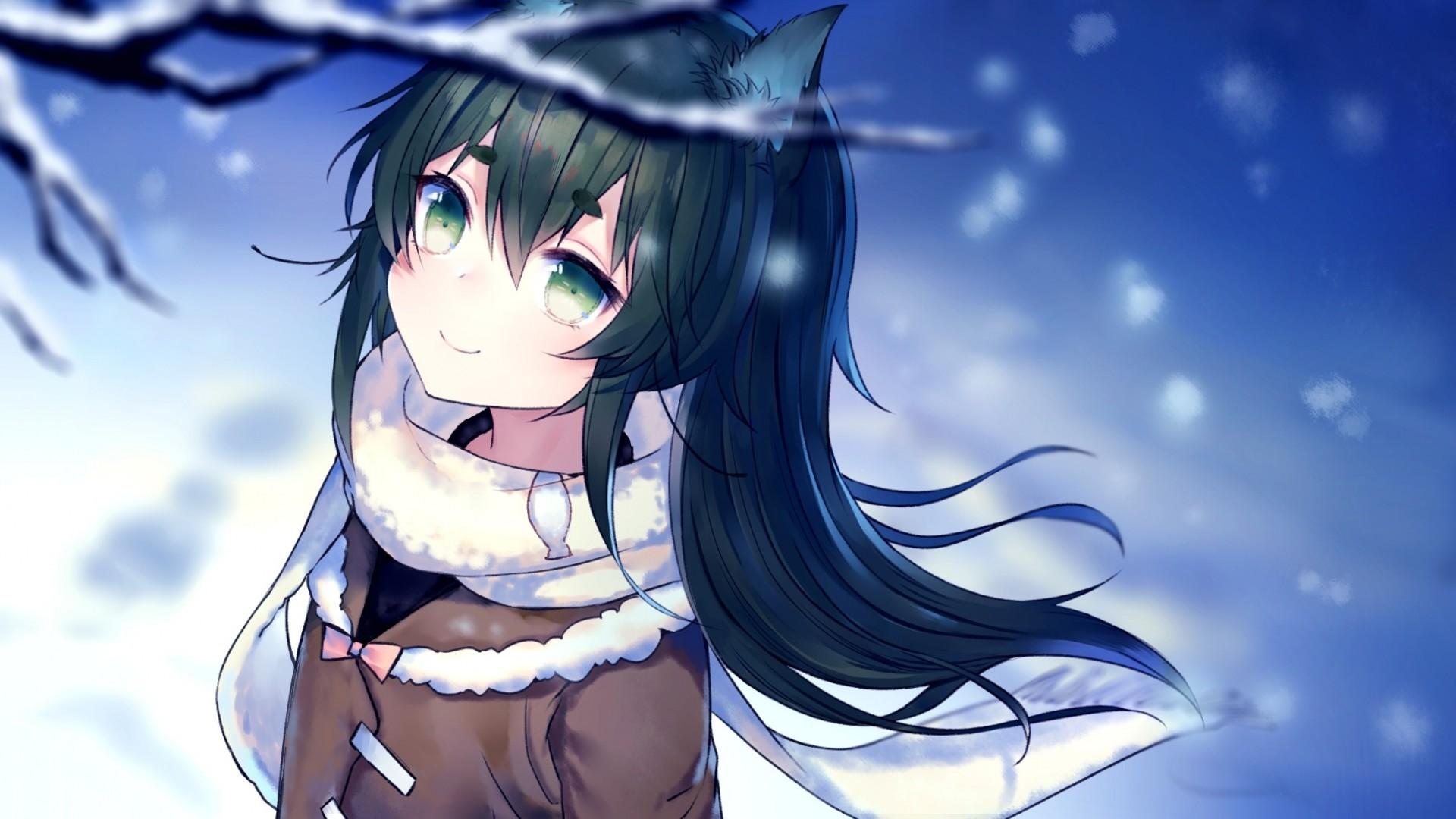 Anime Wolf Girl Galaxy Wallpapers