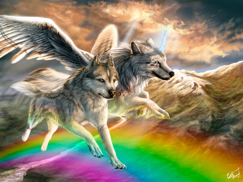 Anime Wolves With Wings Wallpapers