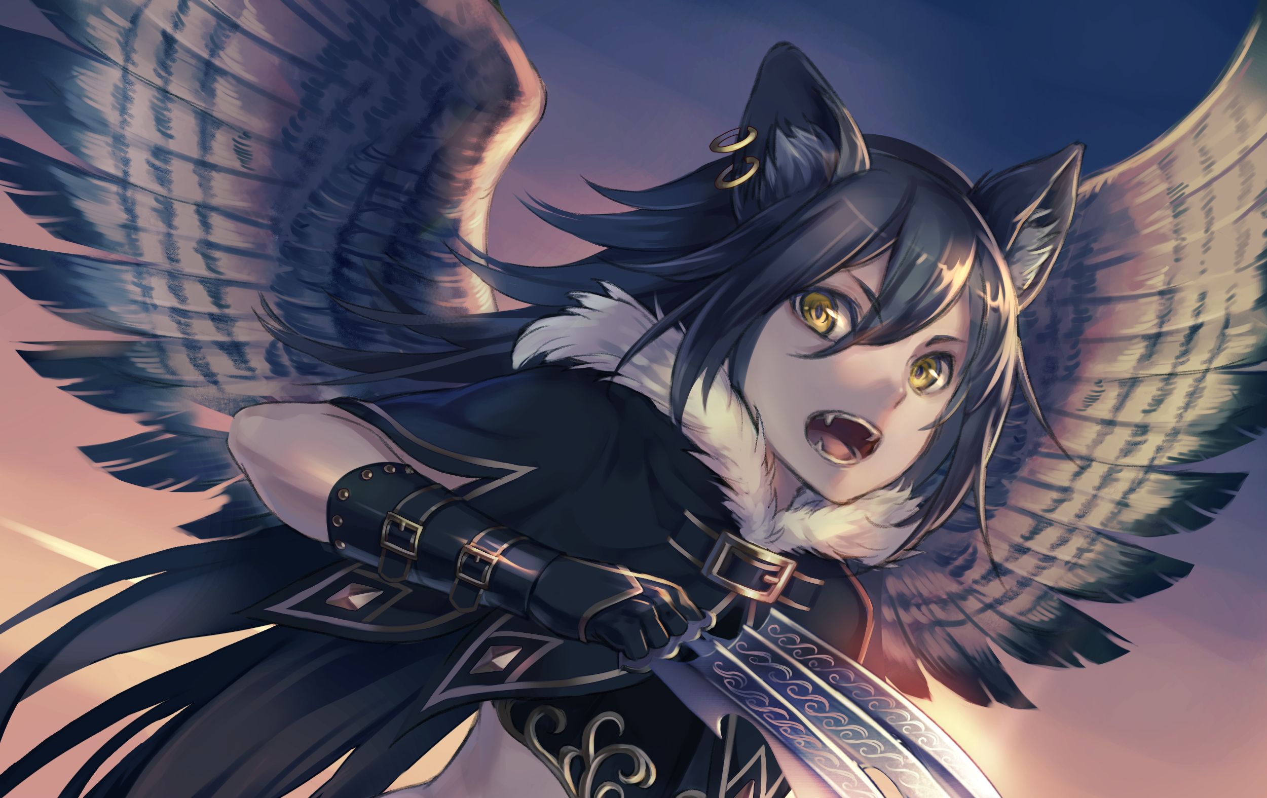 Anime Wolves With Wings Wallpapers