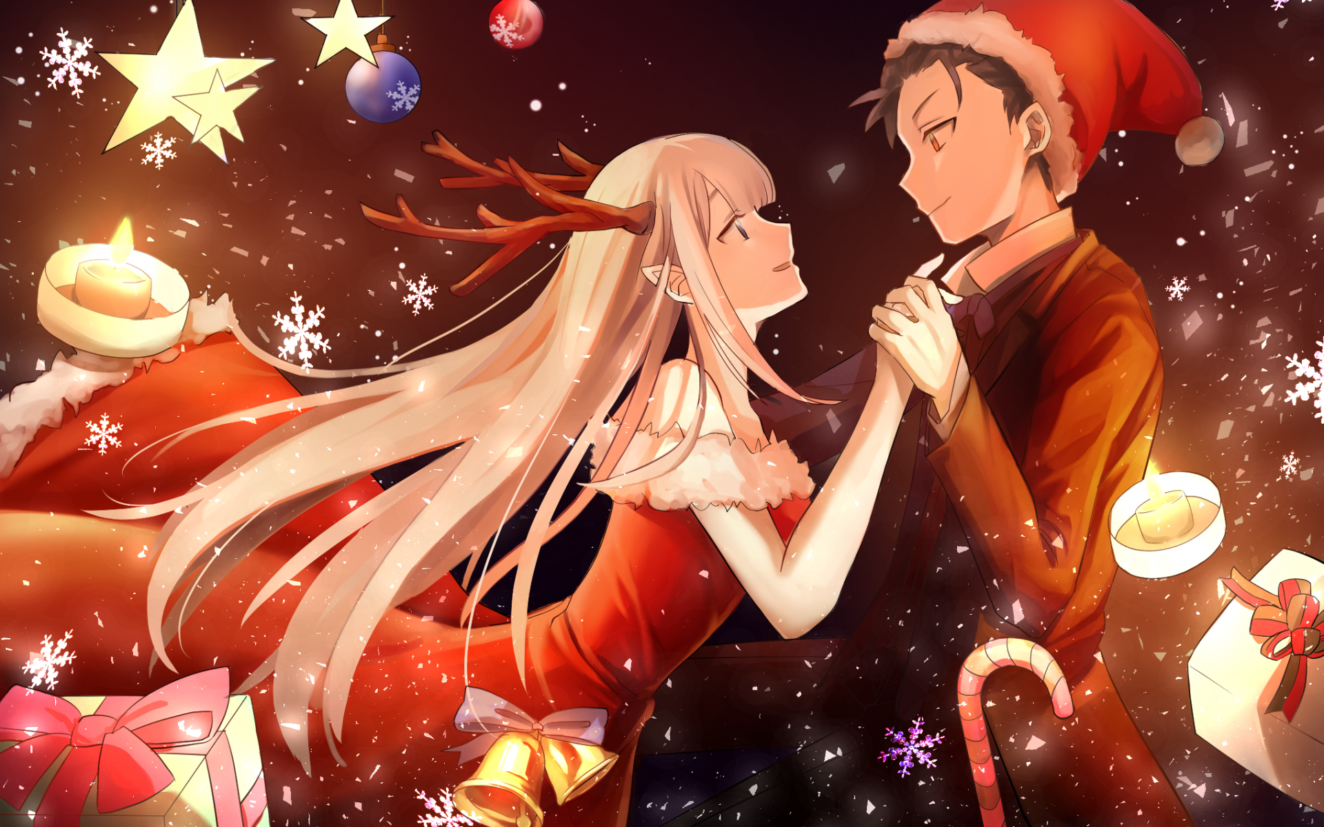 Anime Xmas Couples Wallpapers