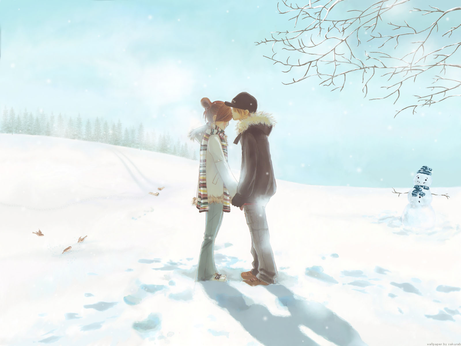 Anime Xmas Couples Wallpapers