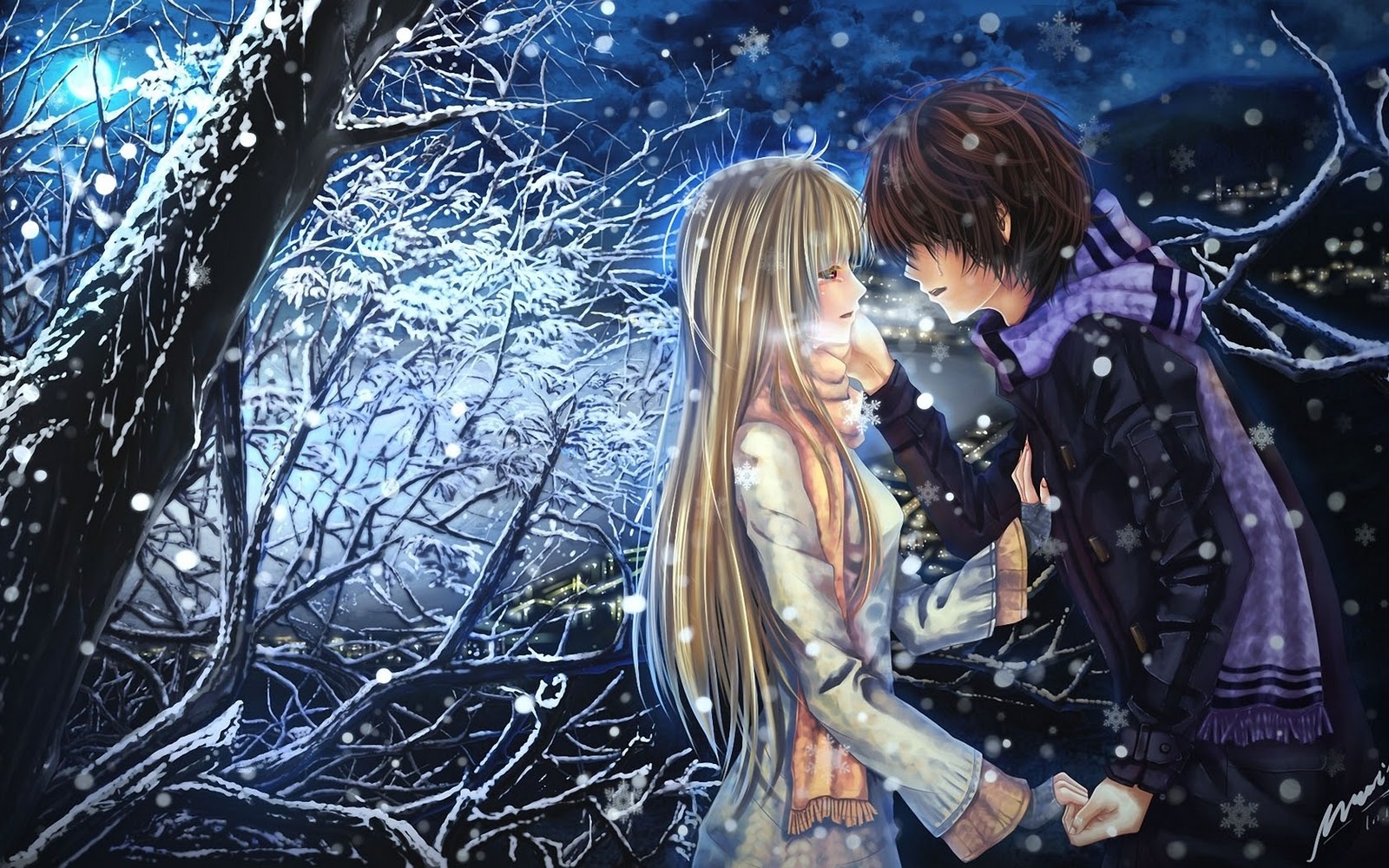 Anime Xmas Couples Wallpapers