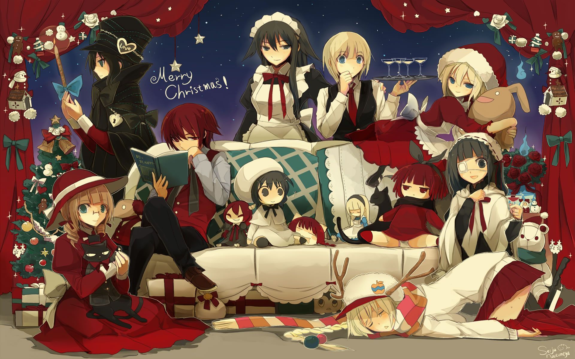 Anime Xmas Couples Wallpapers