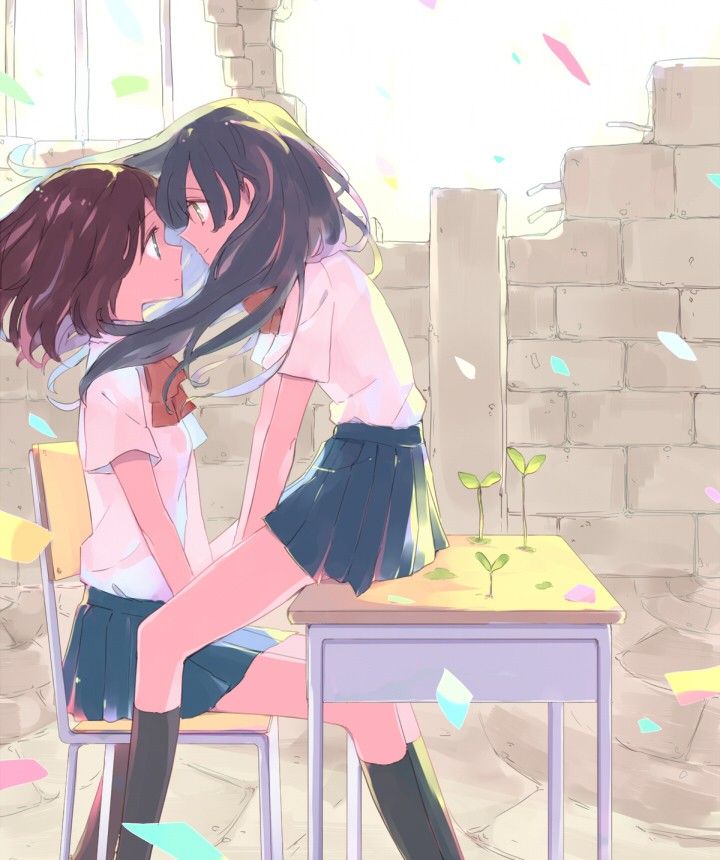 Anime Yuri Kiss Wallpapers