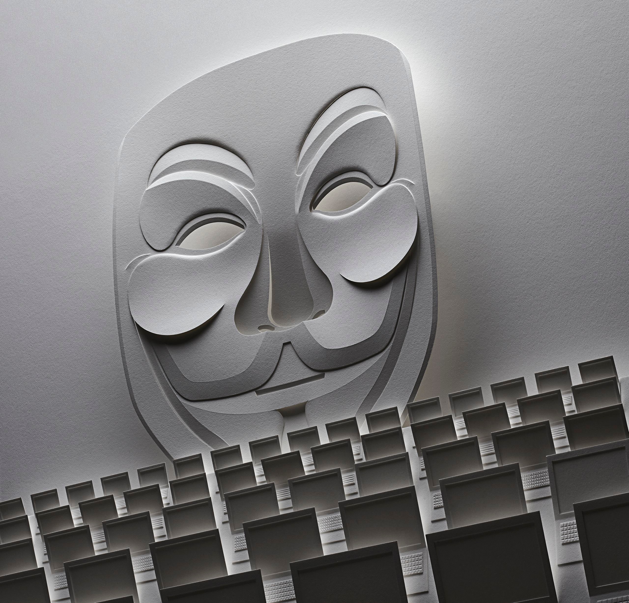 Anonymous Hacker Caught By Police Artistic Wallpapers