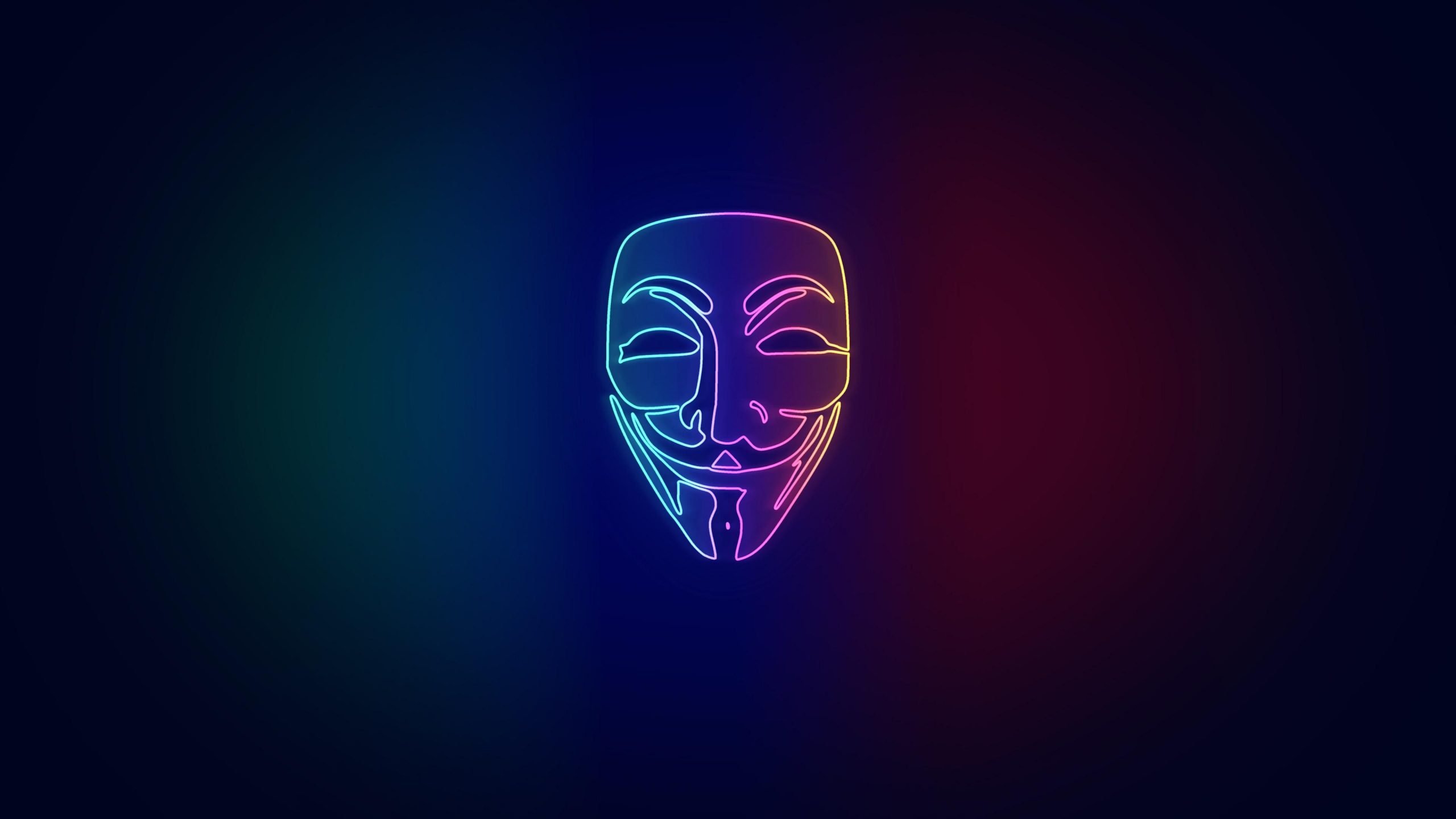 Anonymous With Orange Eyes Wallpapers