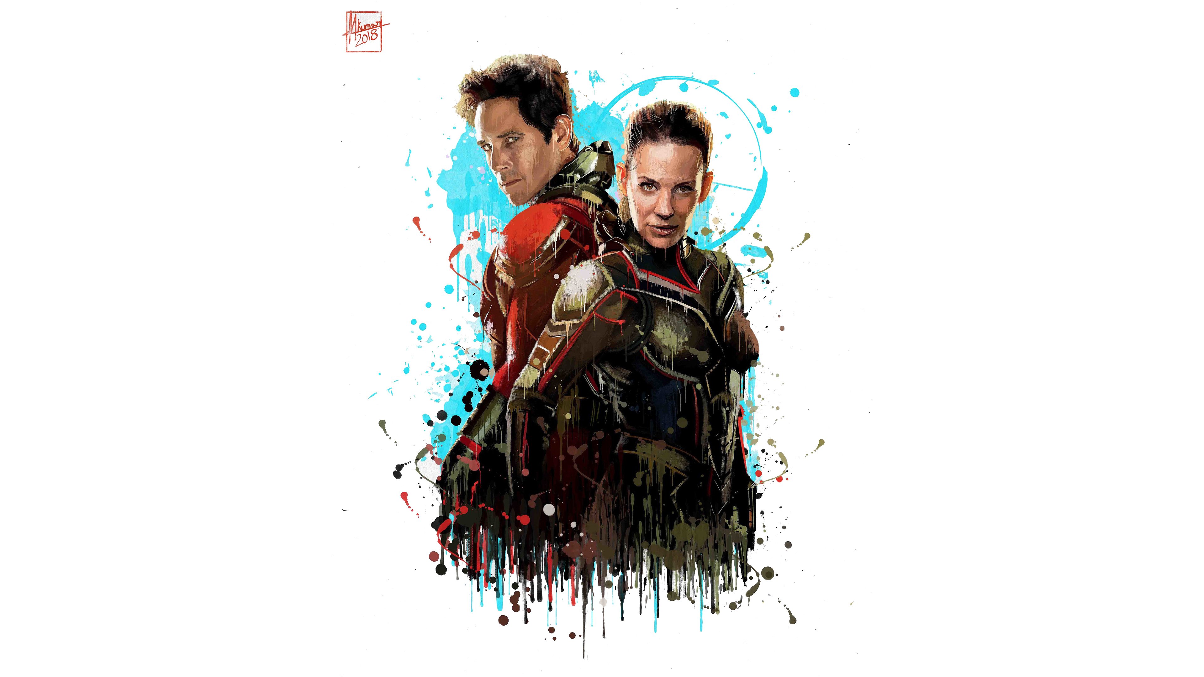 Ant-Man And The Wasp Splash Art Wallpapers