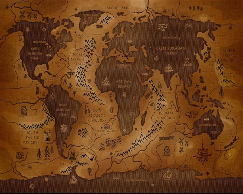 Antique World Map Background