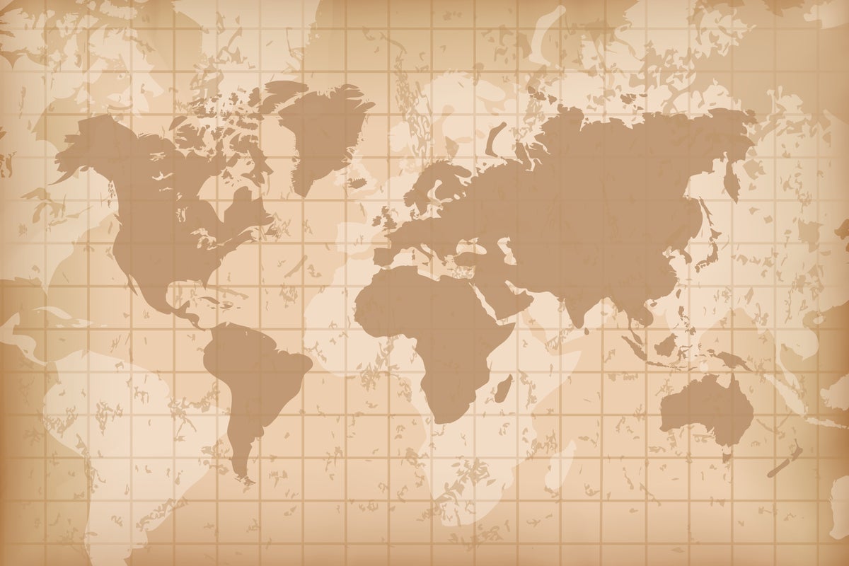 Antique World Map Background