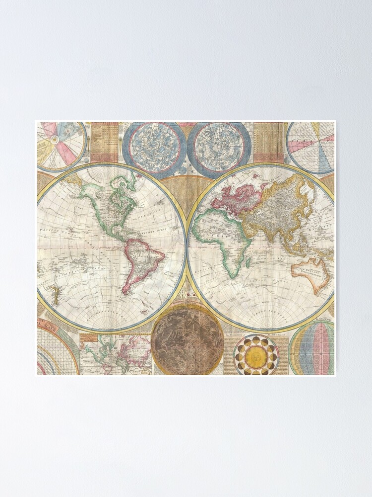 Antique World Map Background