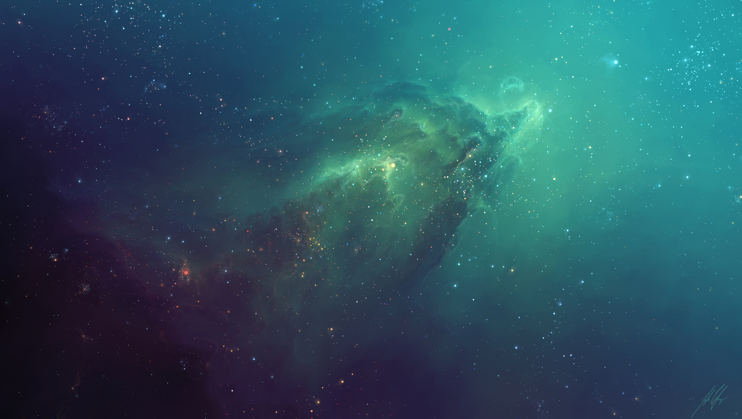 Aqua Galaxy Wallpapers