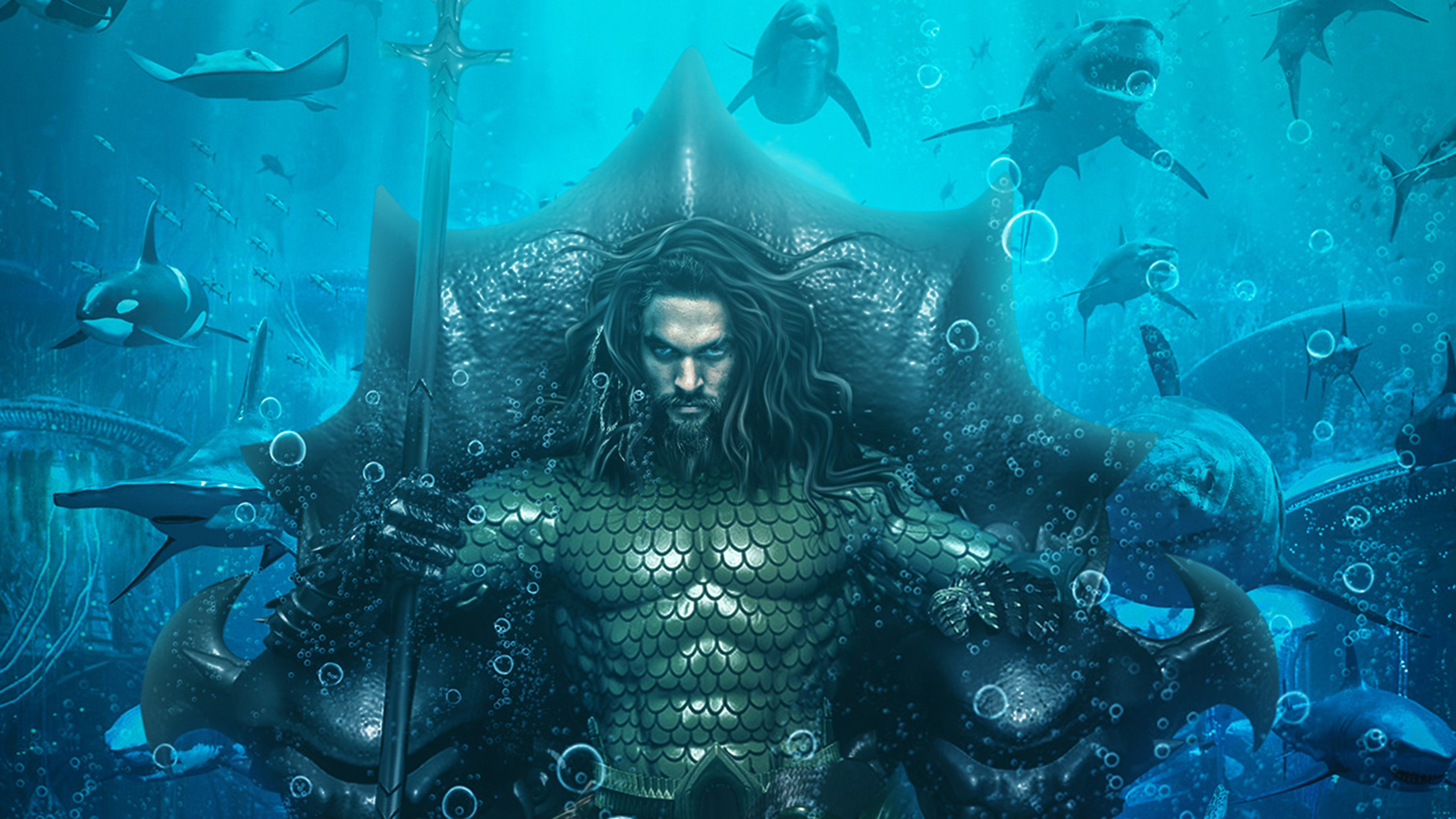 Aquaman 2018 Movie Banner Textless Wallpapers