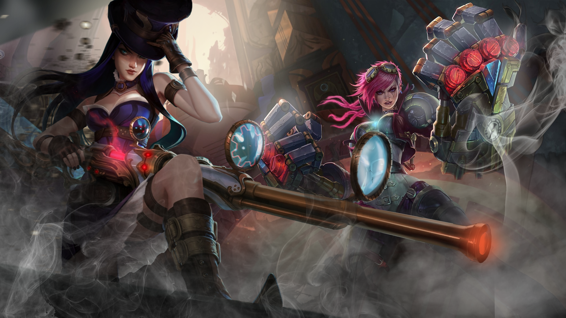 Arcane Caitlyn League of Legends Splash Wallpapers