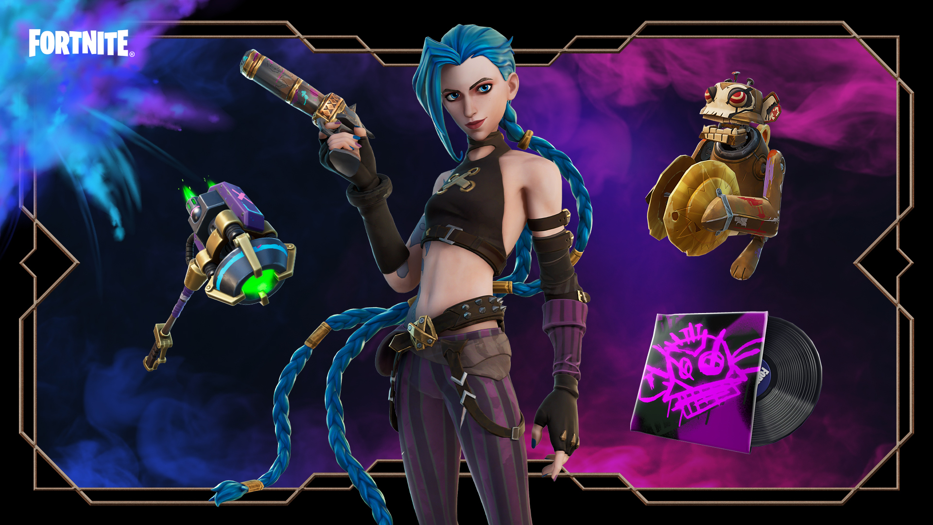 Arcane Jinx Fortnite Wallpapers