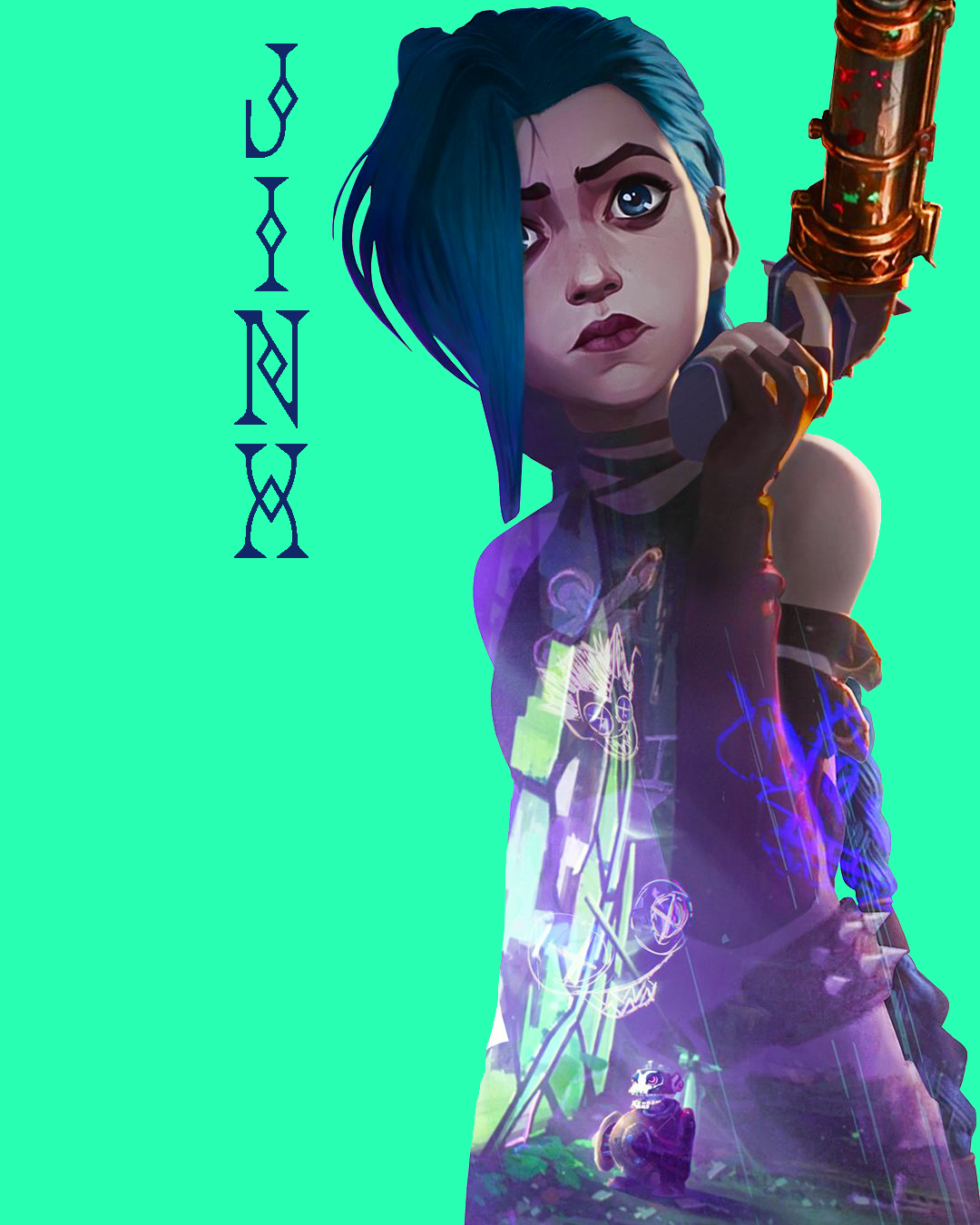 Arcane Jinx Fortnite Wallpapers