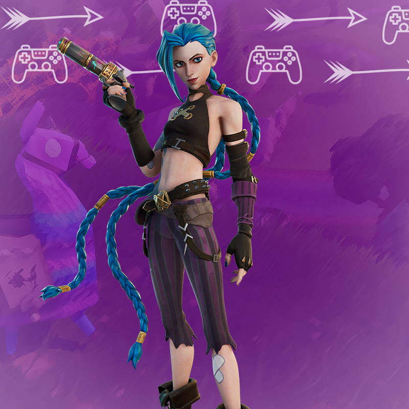 Arcane Jinx Fortnite Wallpapers