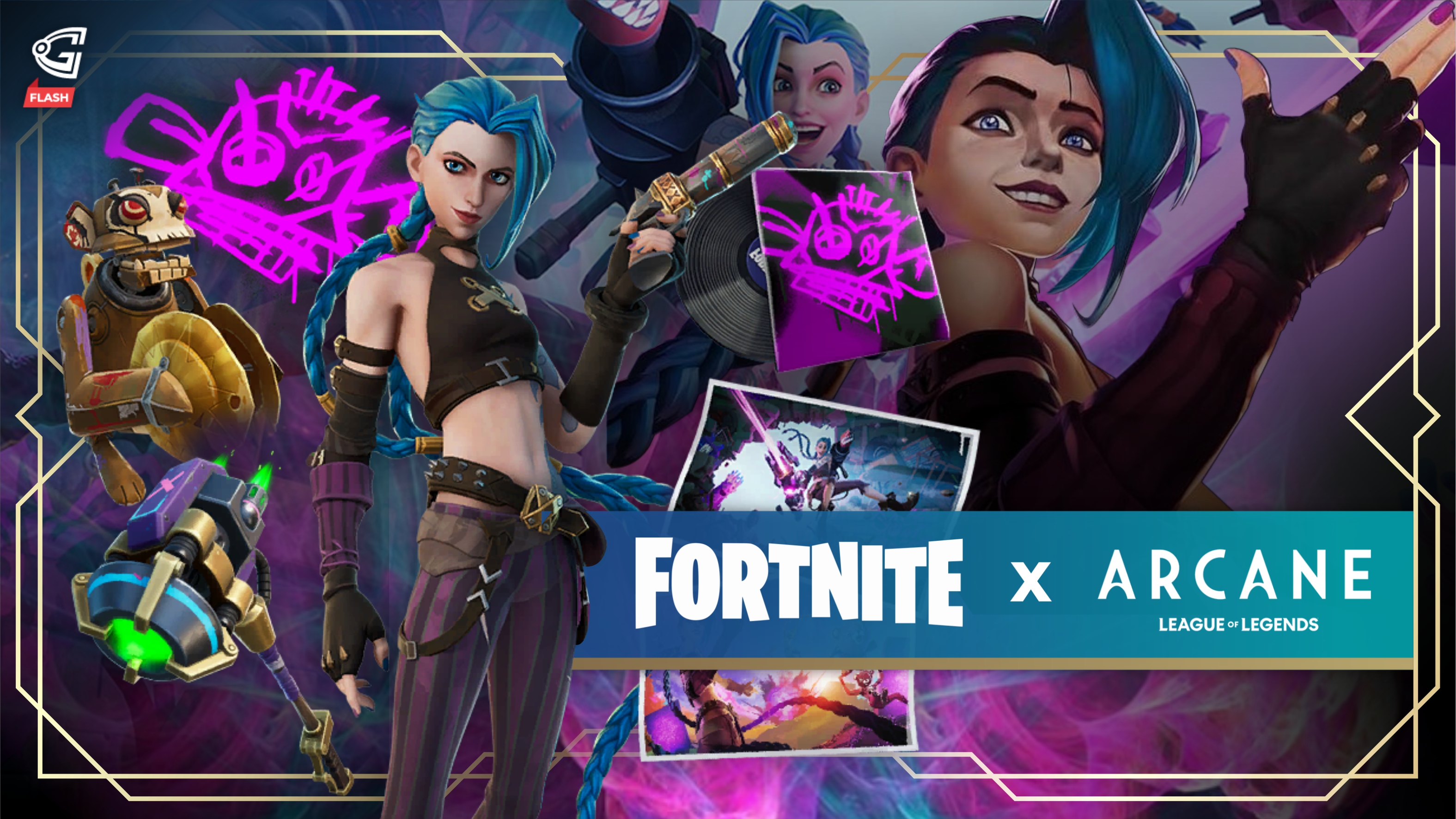 Arcane Jinx Fortnite Wallpapers