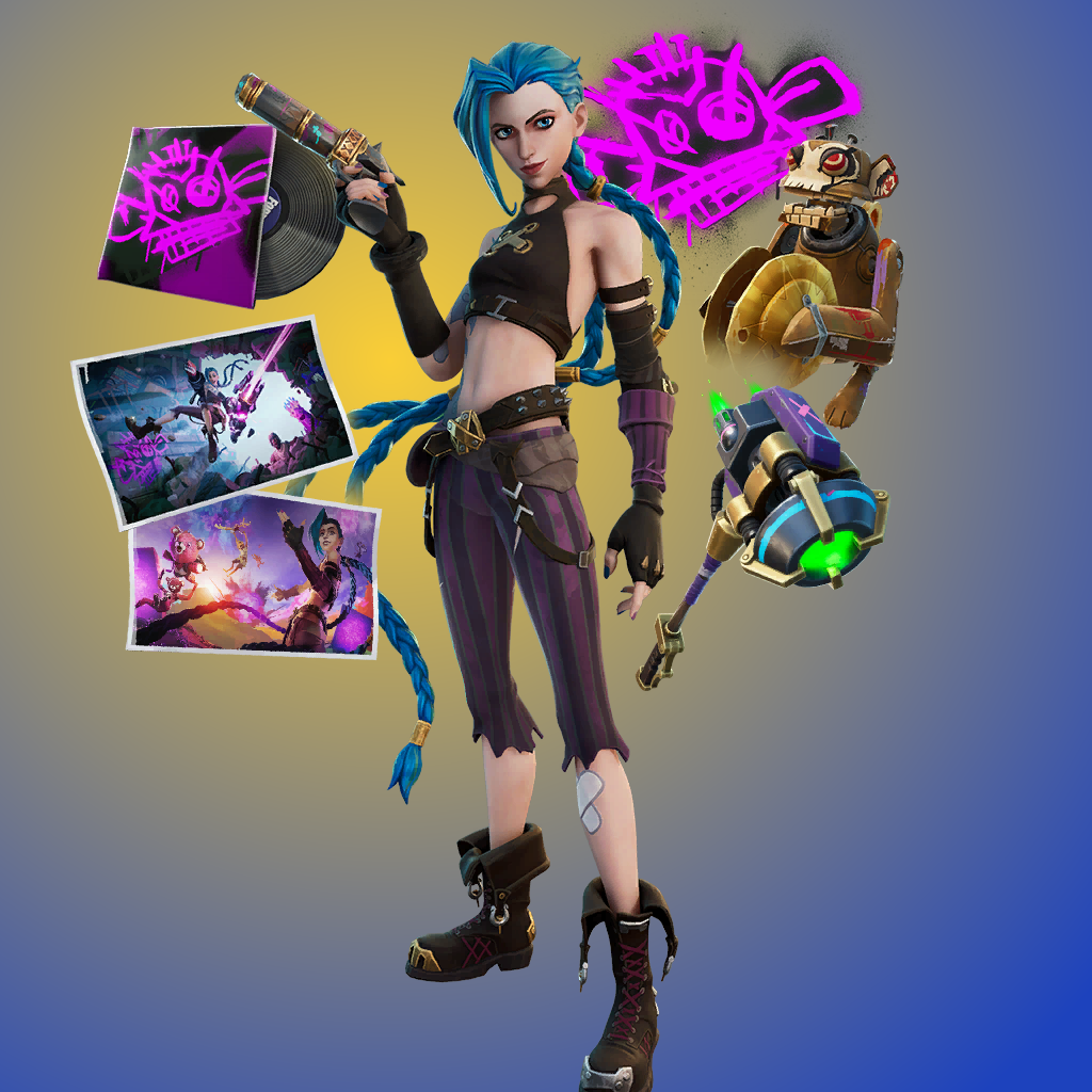 Arcane Jinx Fortnite Wallpapers