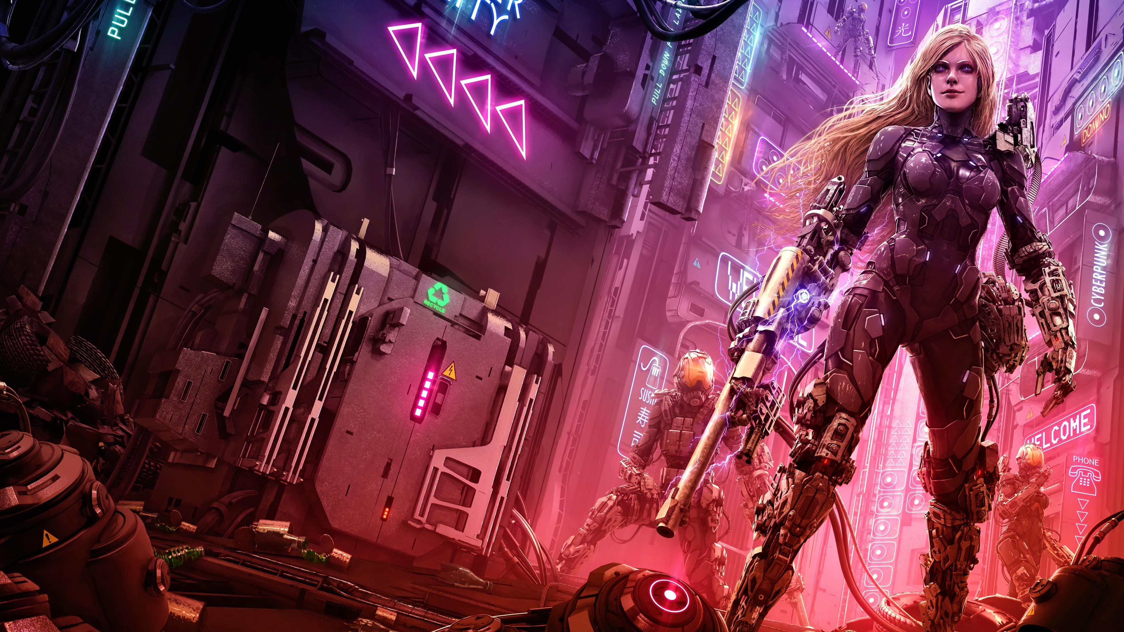 Art Cyberpunk Warriors Wallpapers