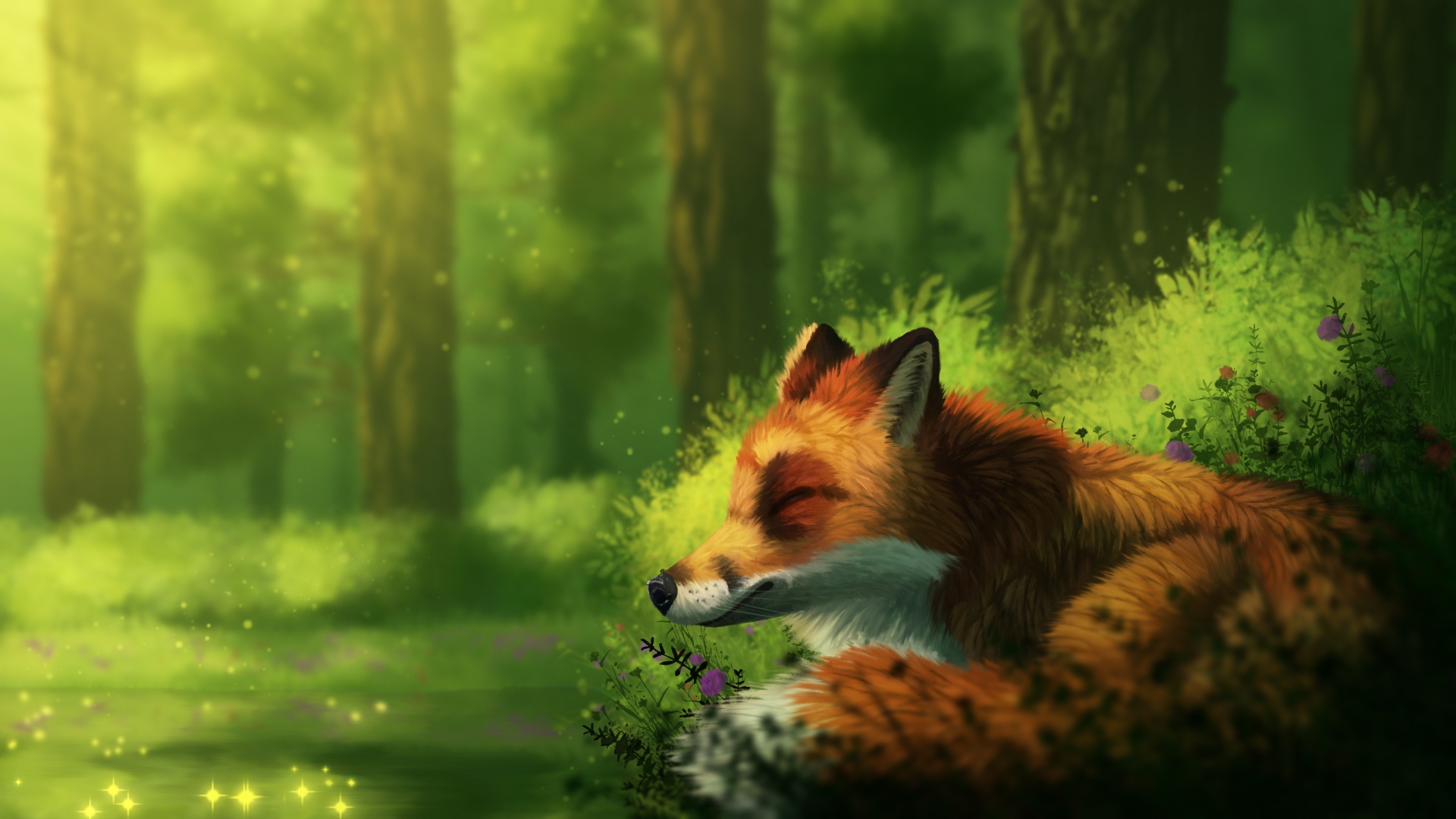 Art Fox Hd Wallpapers