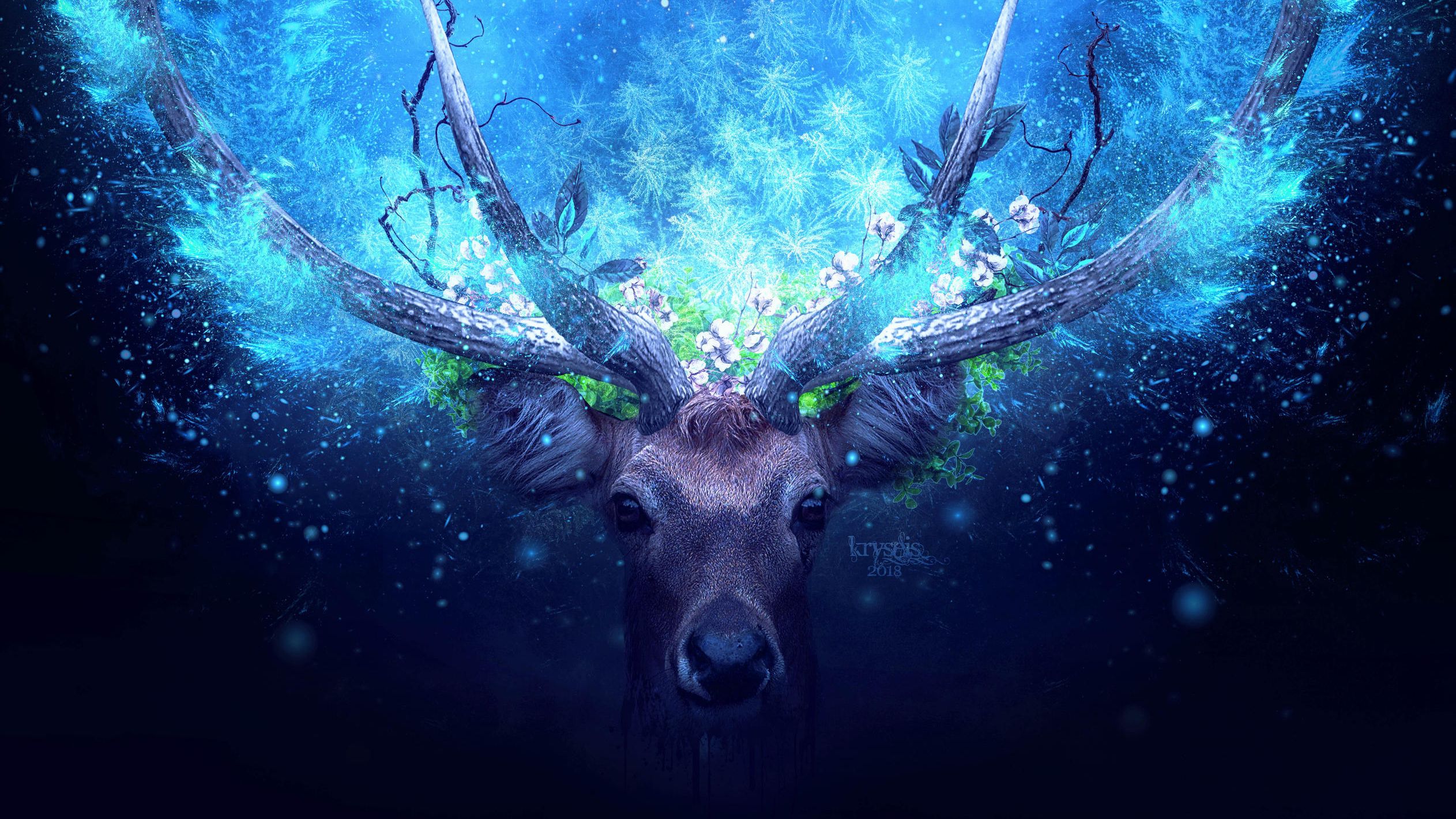 Artistic Abstract Deer Wallpapers