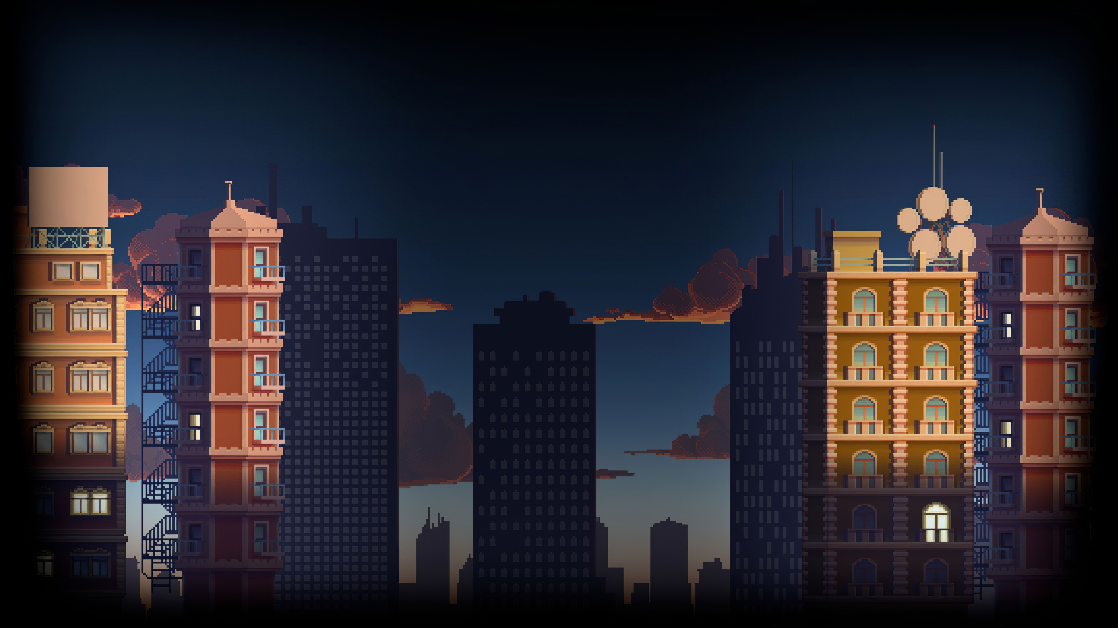 Artistic Building Pixel Art Wallpapers