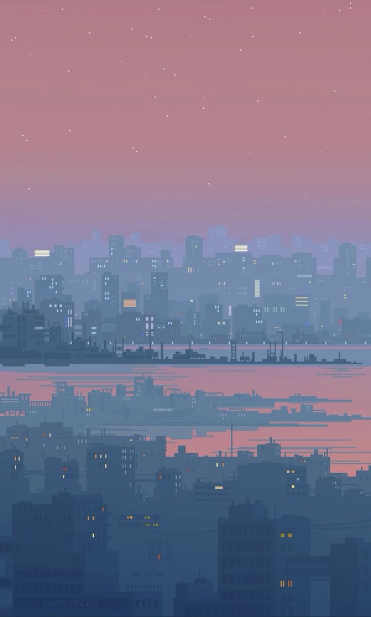 Artistic Building Pixel Art Wallpapers