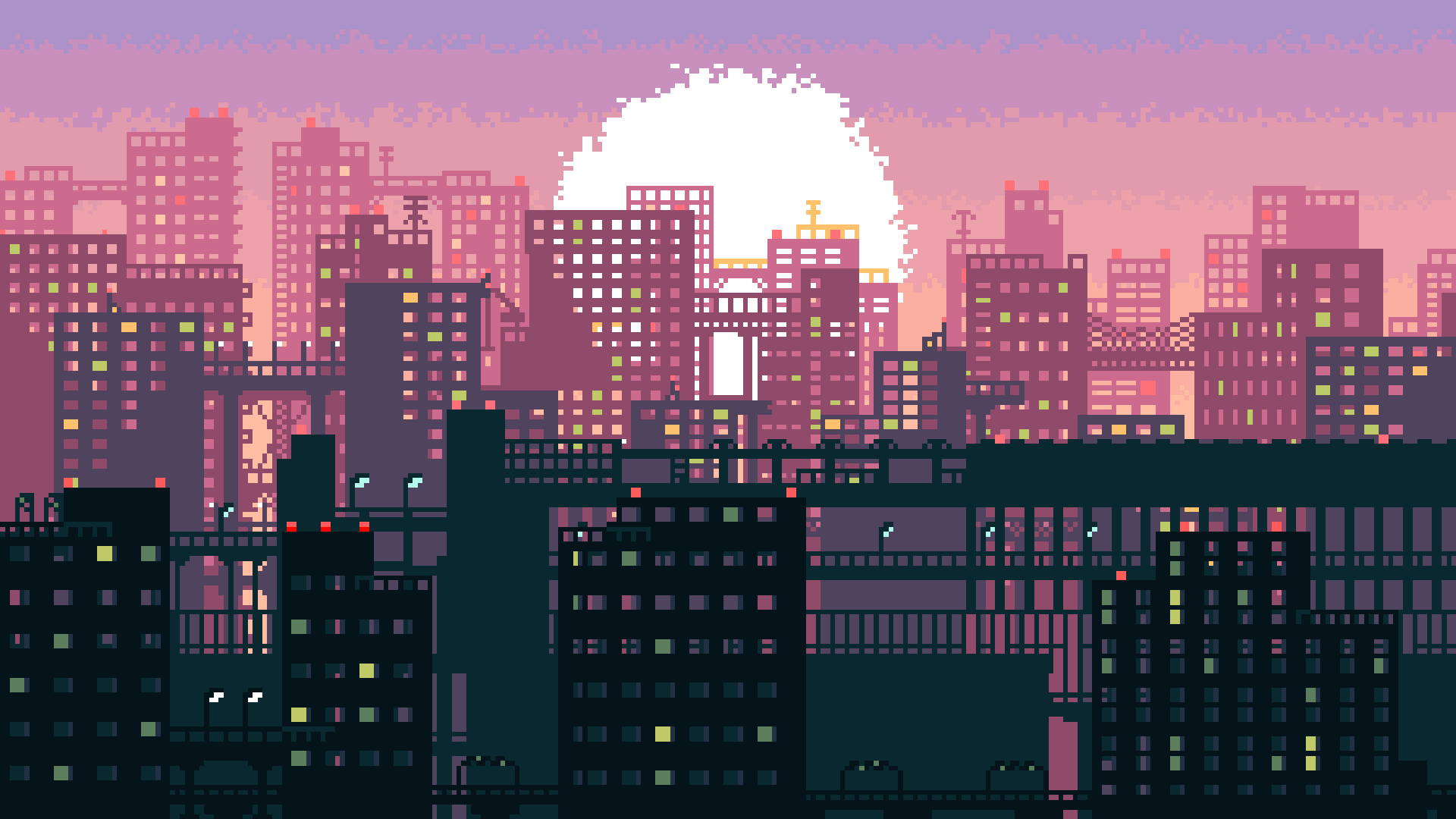 Artistic Building Pixel Art Wallpapers