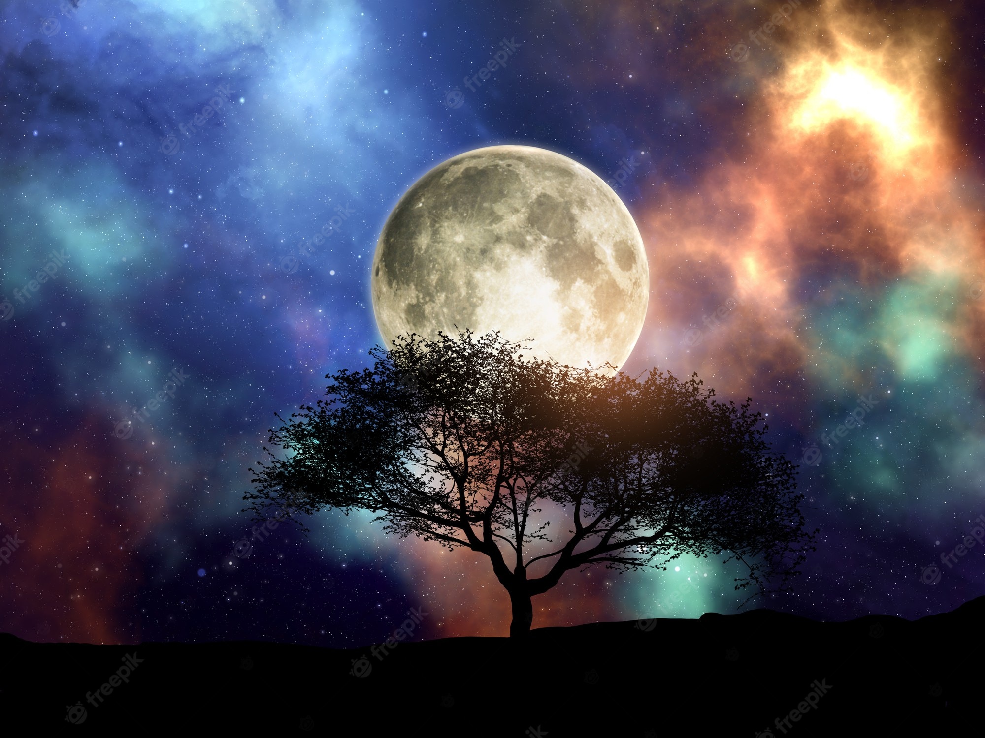 Artistic Full Moon Wallpapers