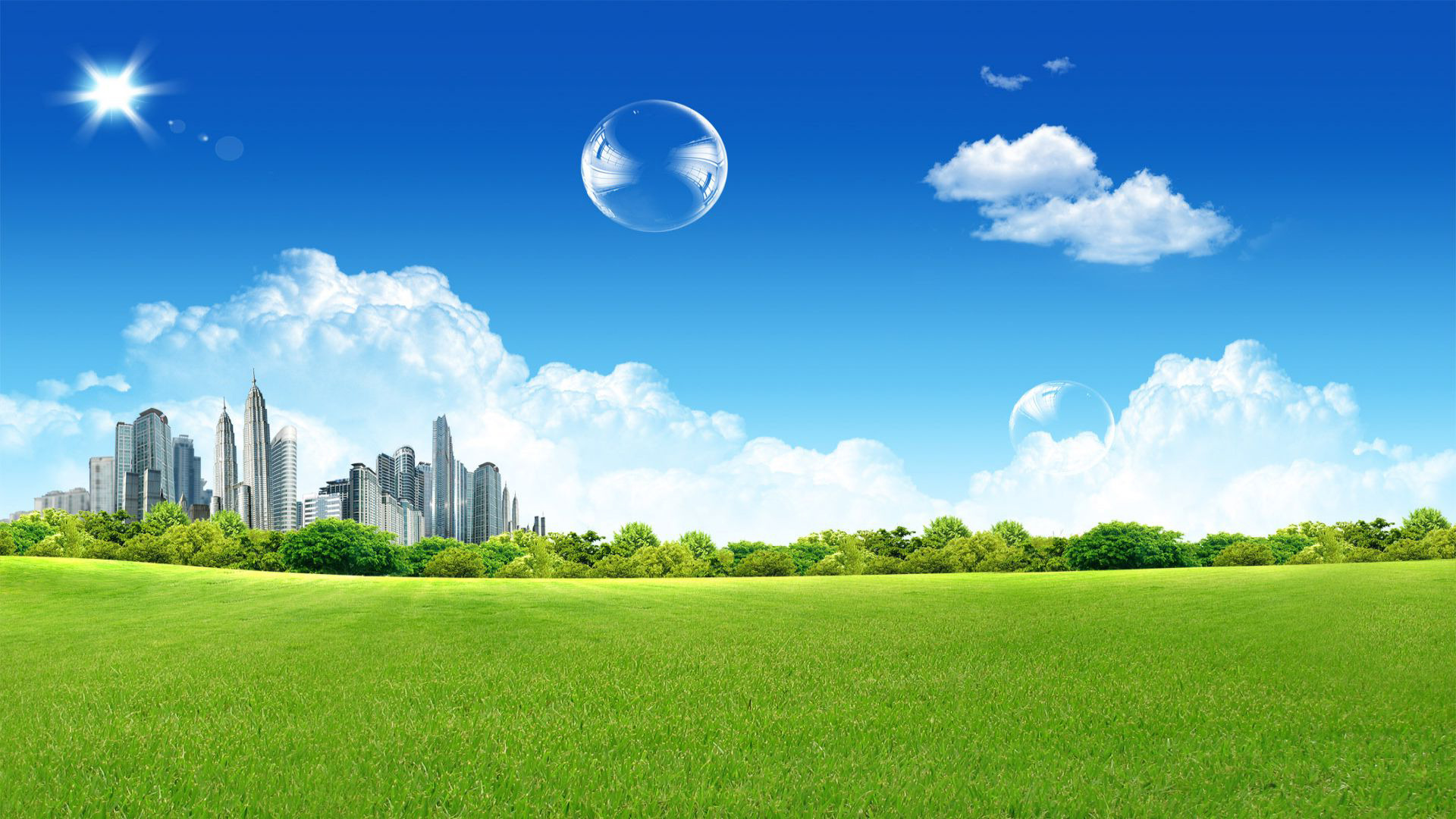 Artistic Green City Hd Wallpapers