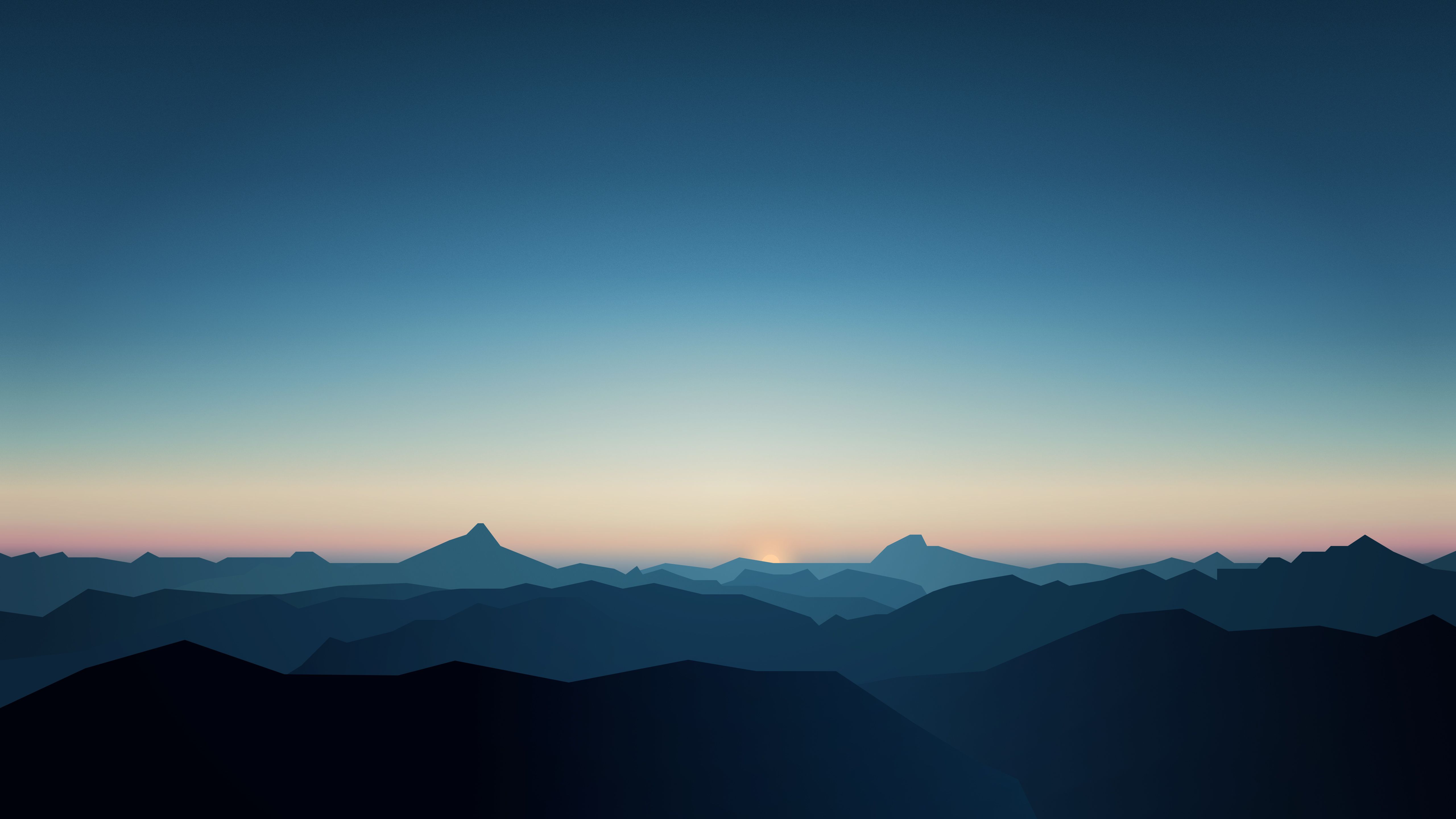 Artistic Minimalism Hd Mountains Wallpapers