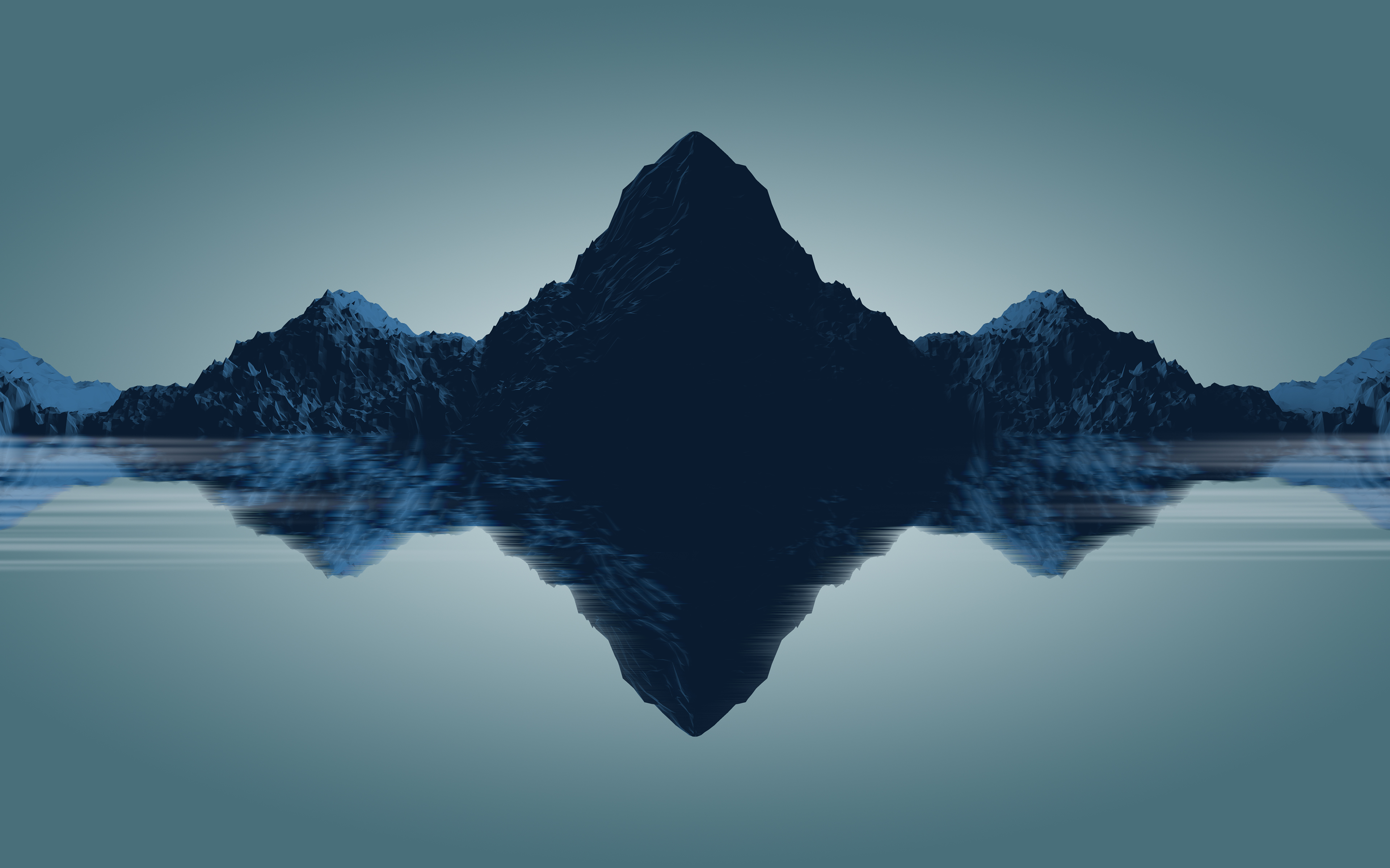 Artistic Mountain 4K Blue Wallpapers