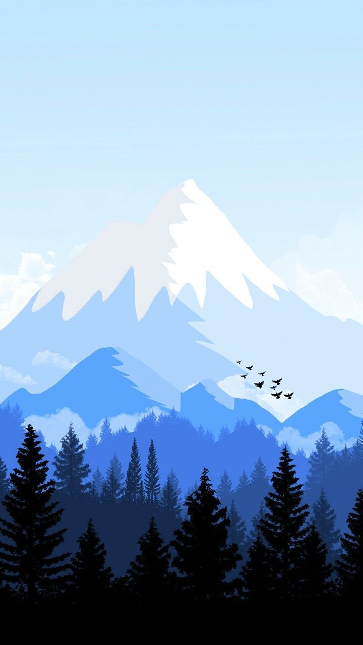 Artistic Mountain 4K Blue Wallpapers