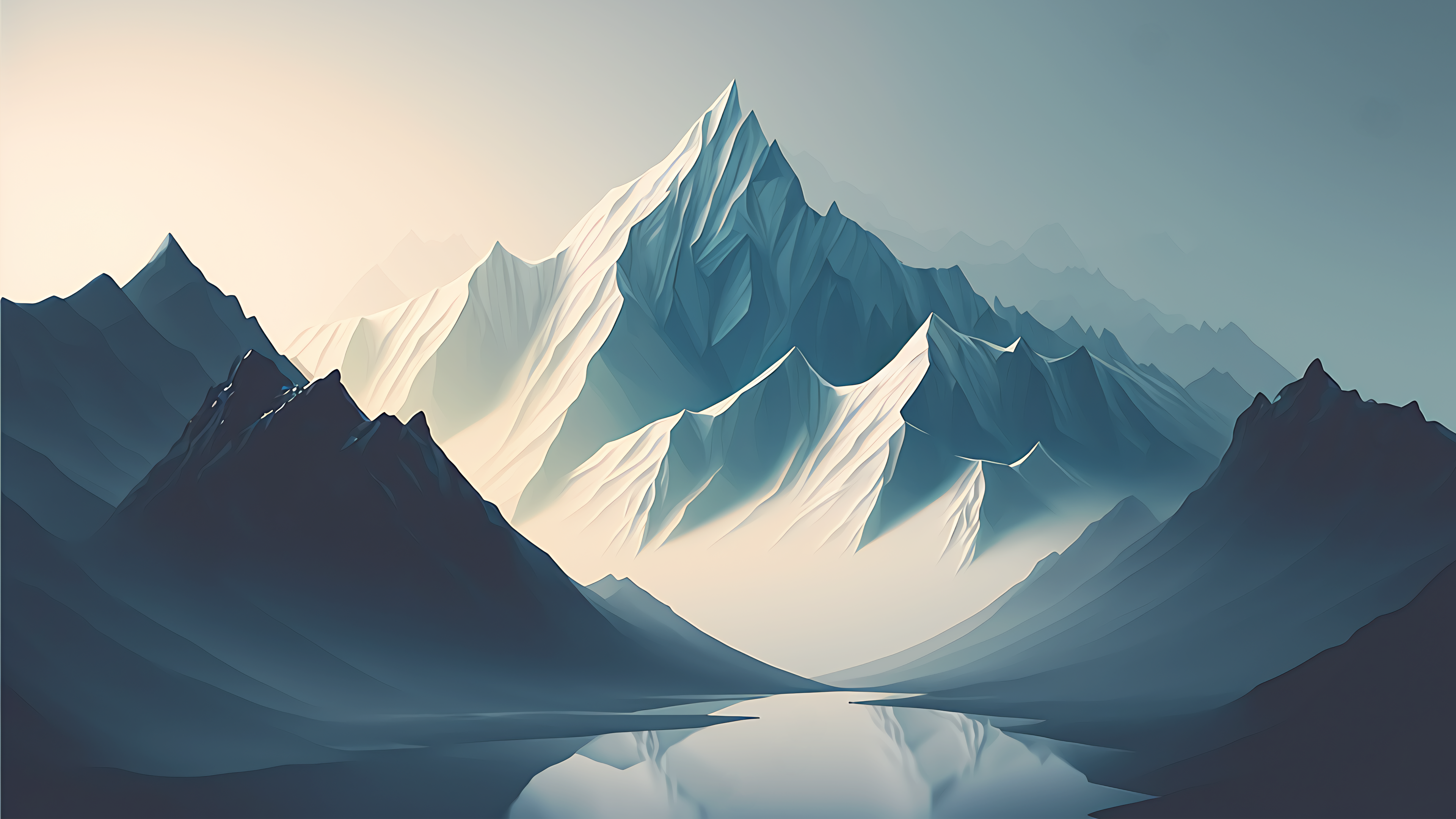 Artistic Mountain 4K Blue Wallpapers