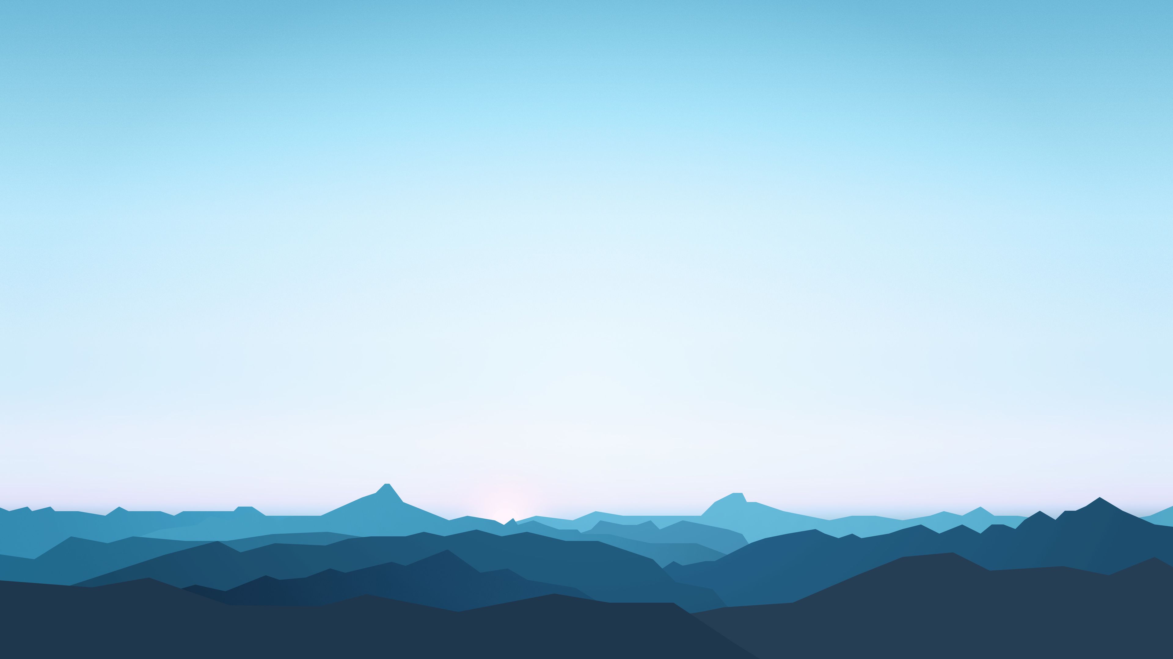 Artistic Mountain 4K Blue Wallpapers