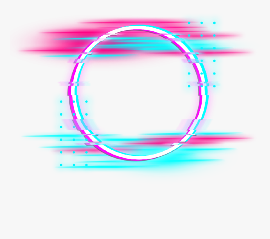 Artistic Neon Red Ring Glitch Wallpapers