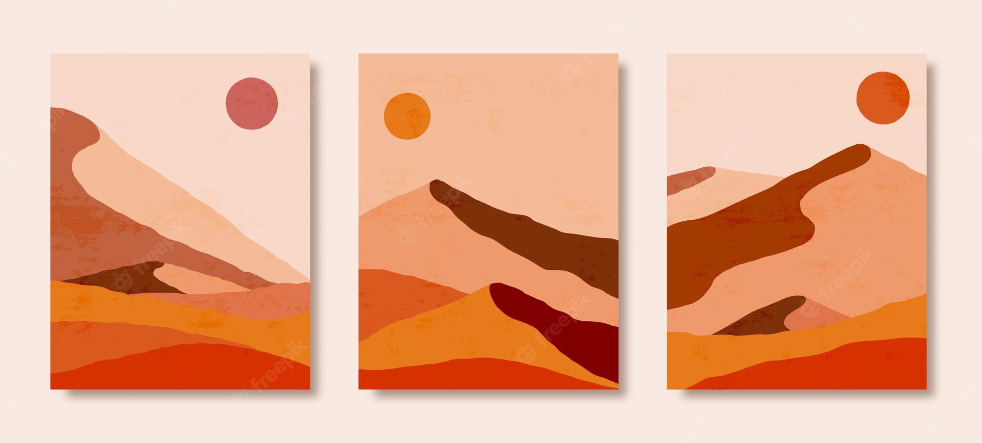 Artistic Orange Landscape Wallpapers