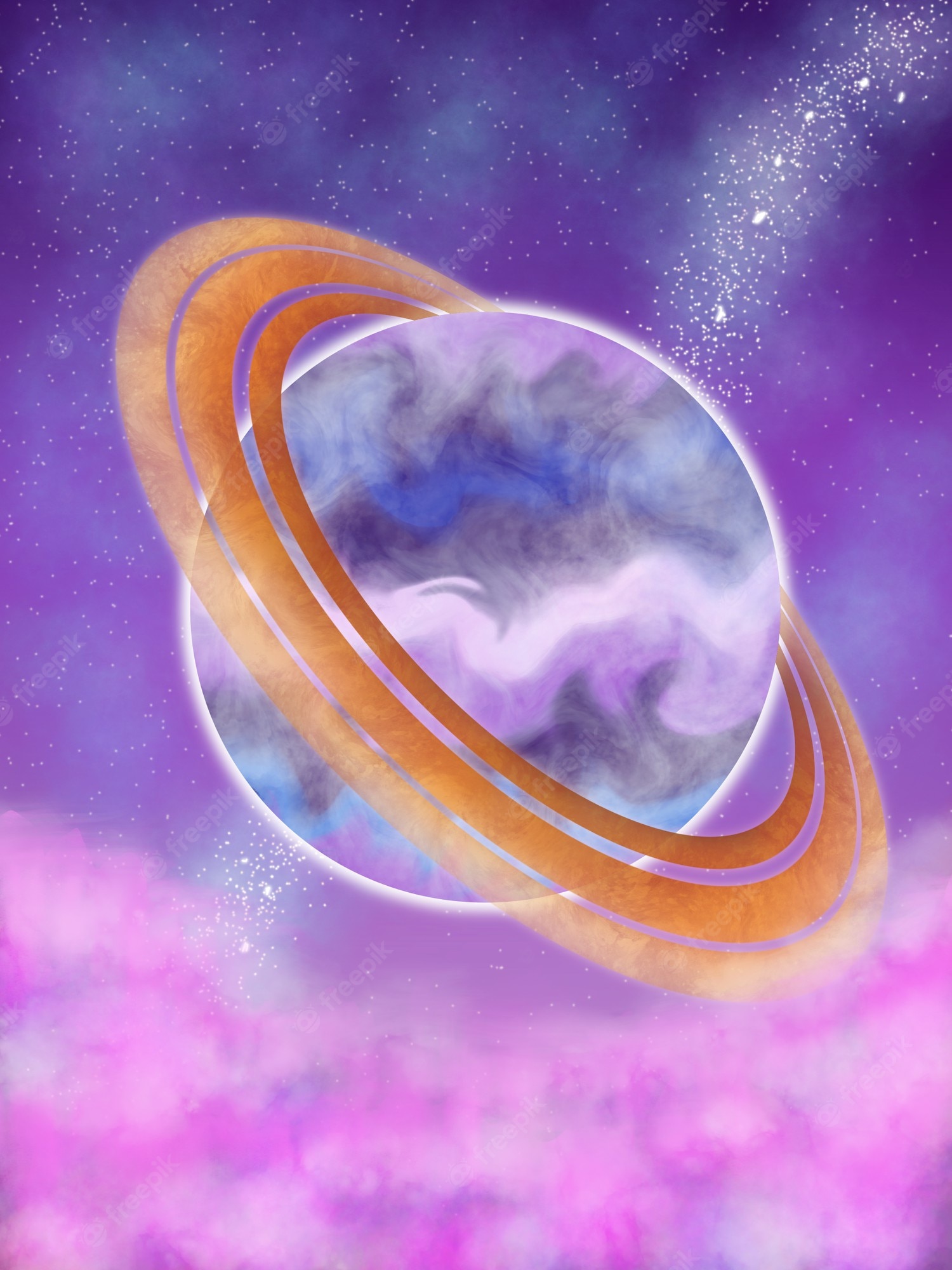 Artistic Purple Planet Wallpapers