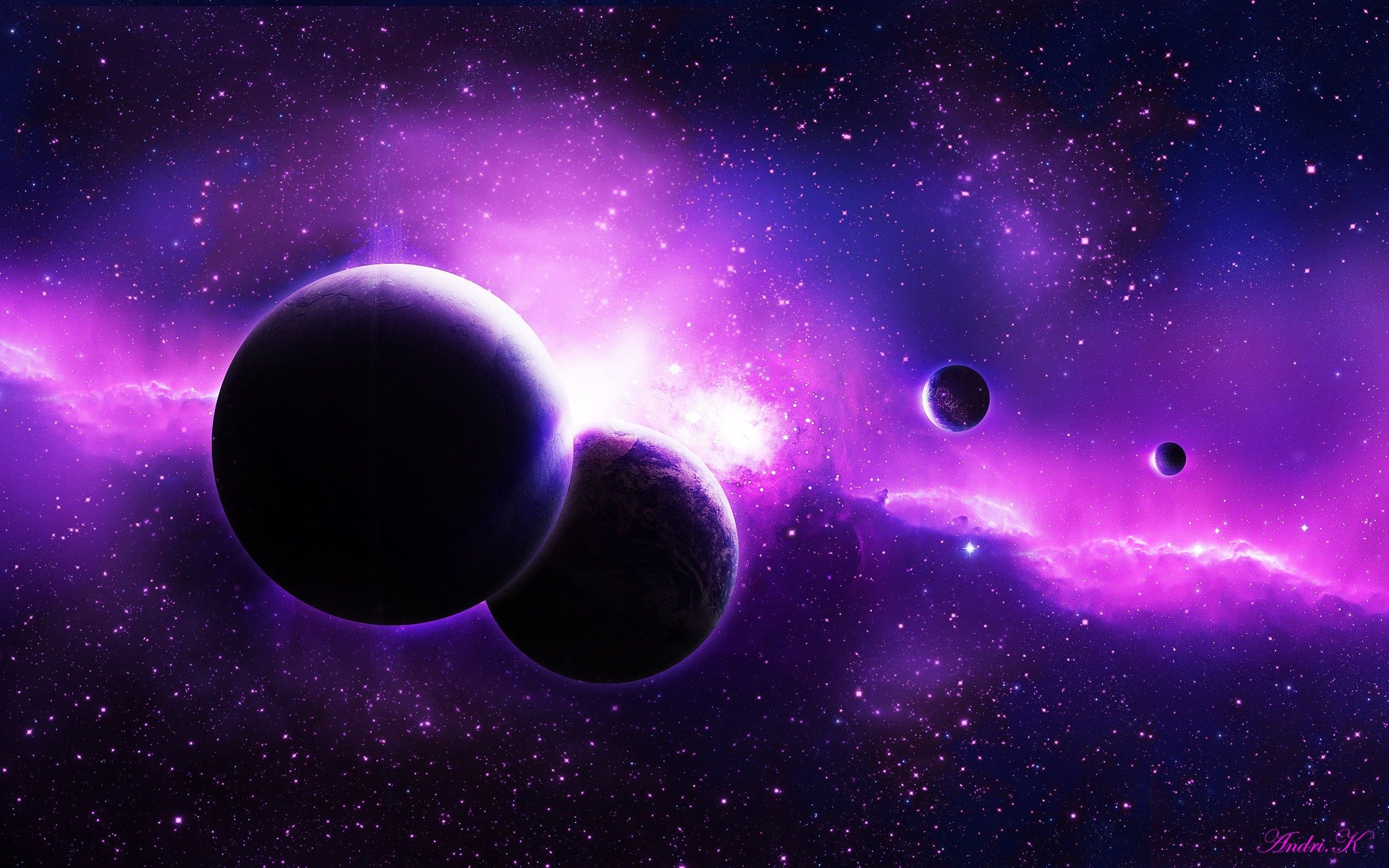 Artistic Purple Planet Wallpapers