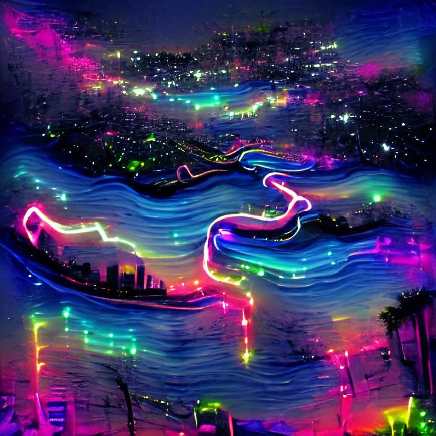 Artistic Rainbow Night Wallpapers