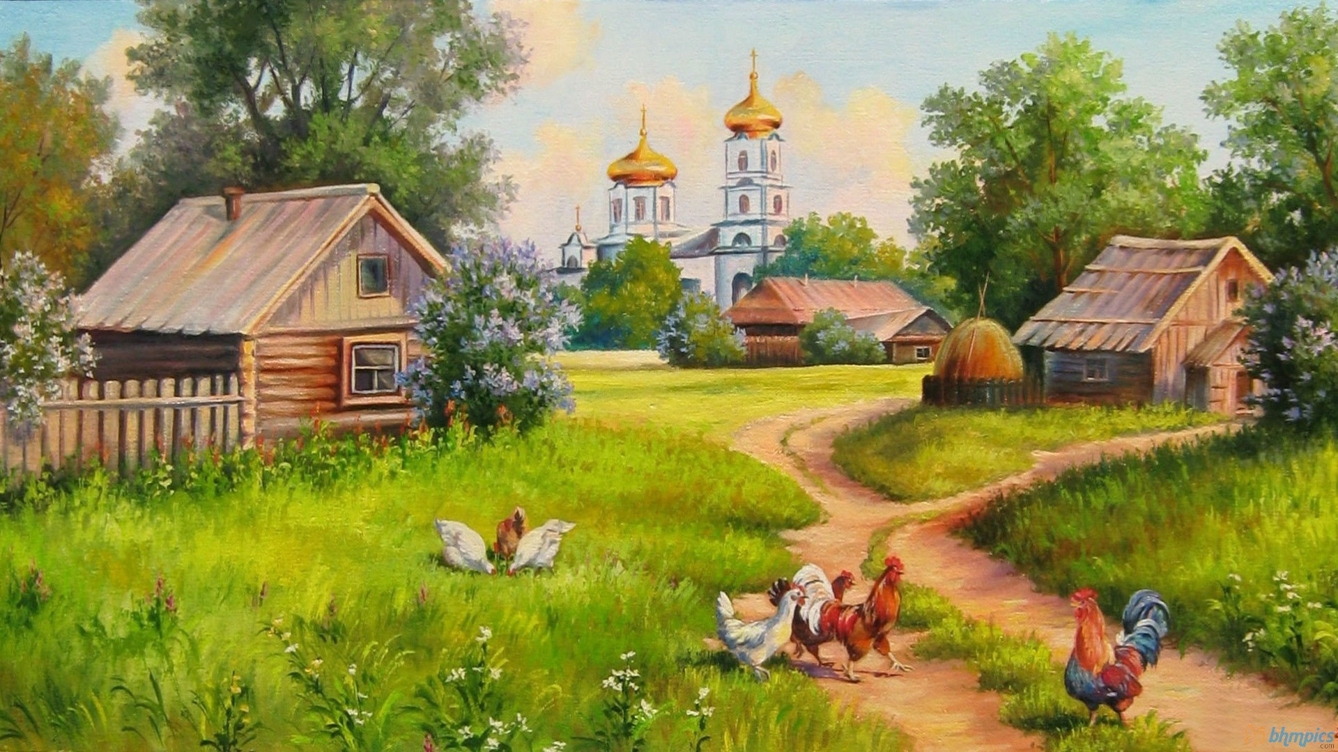 Artistic Rural City Wallpapers