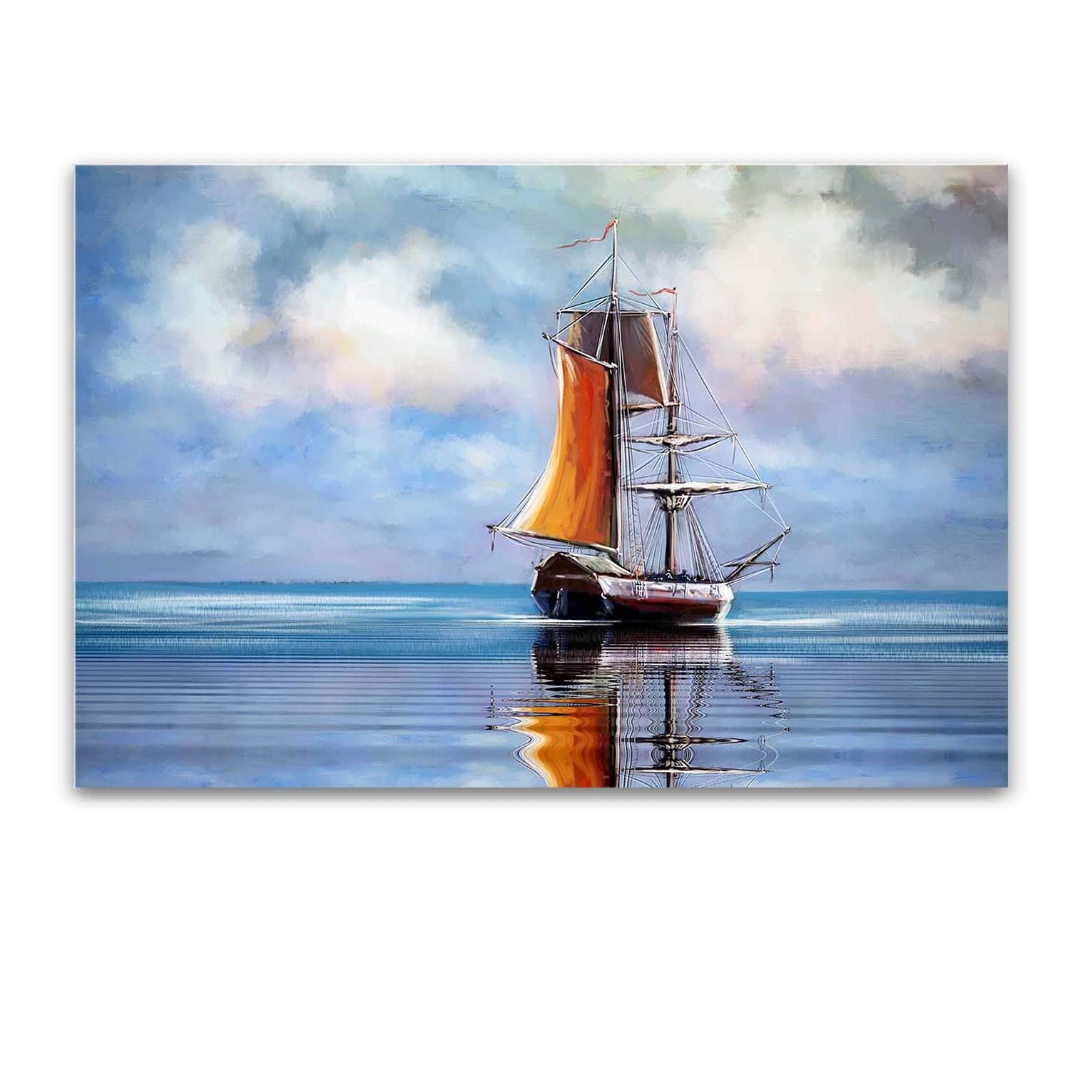 Artistic Sailing Ship In Ocean
 Wallpapers