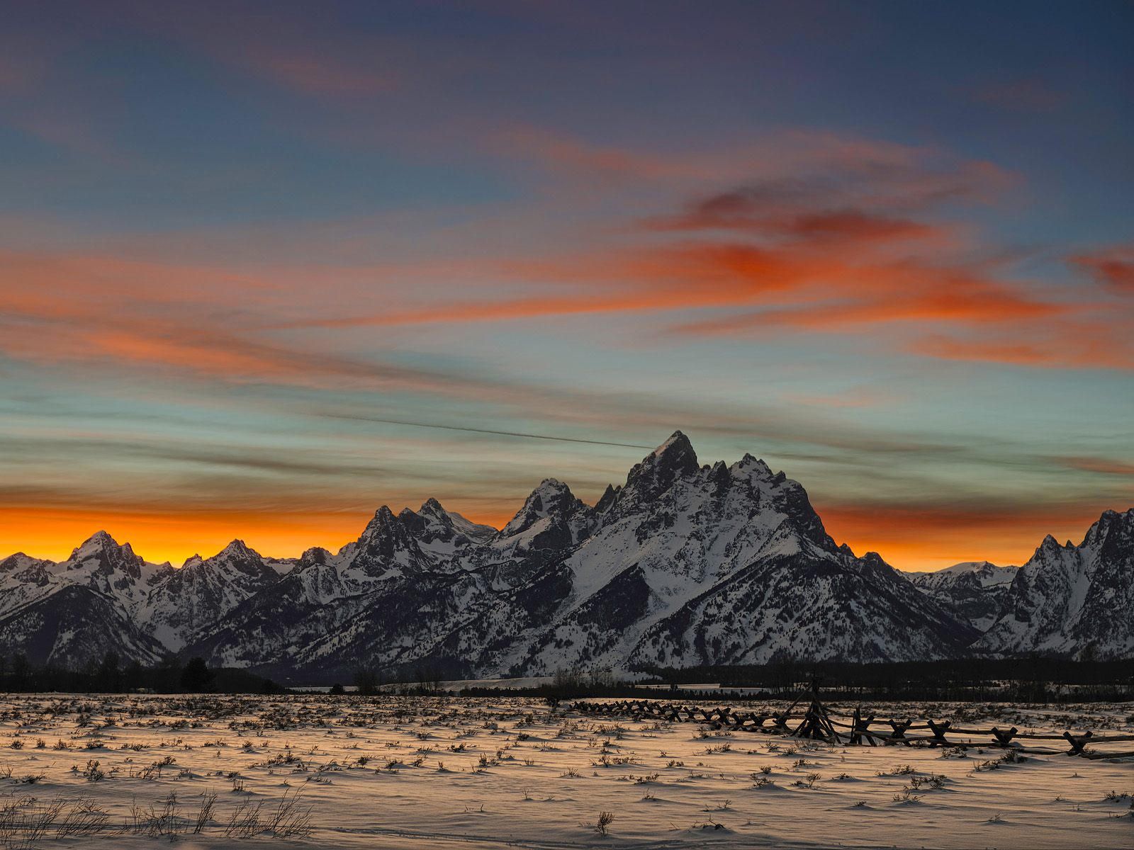 Artistic Sunset And Mountain Top Wallpapers