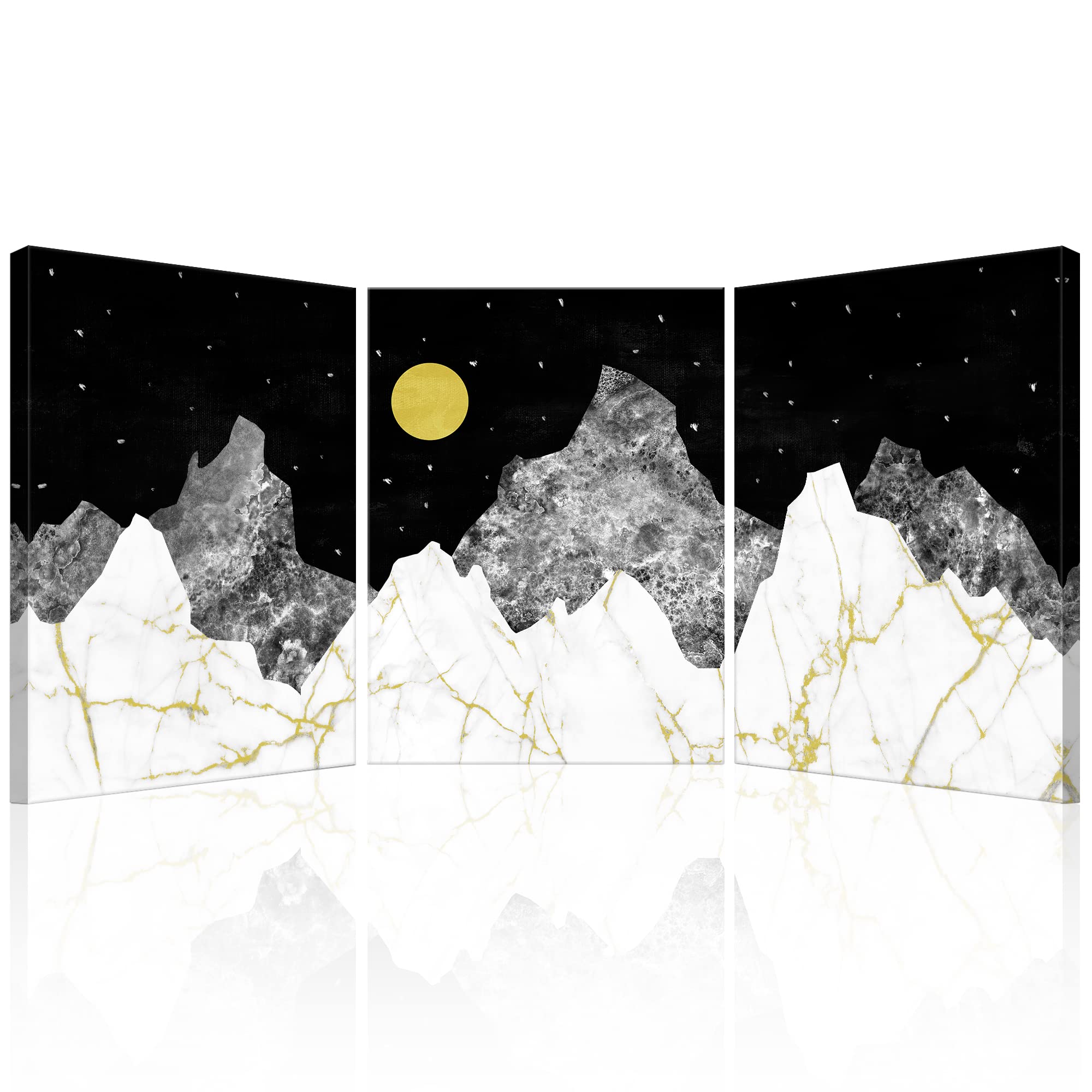 Artwork Minimal Mountains At Night Wallpapers